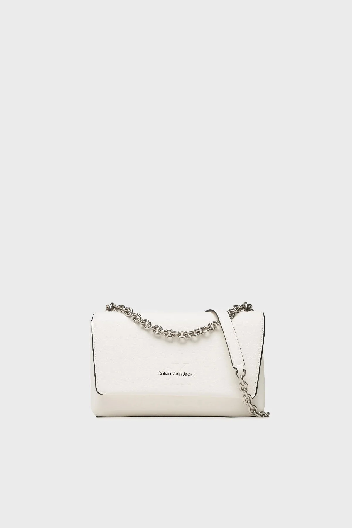 Calvin Klein Logolu Zincir Askılı K60K610562YBH Bayan Çanta K60K610562 YBH BEYAZ - 1