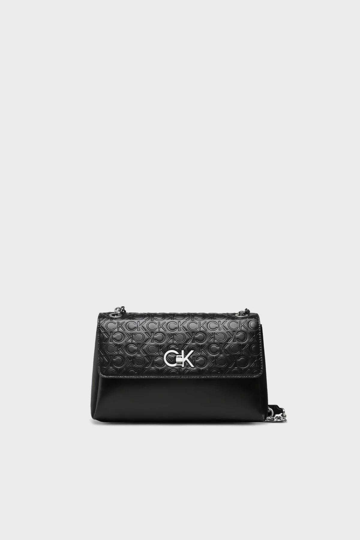 Calvin Klein Logolu Zincir Askılı K60K610919BAX Bayan Çanta K60K610919 BAX SİYAH - 1