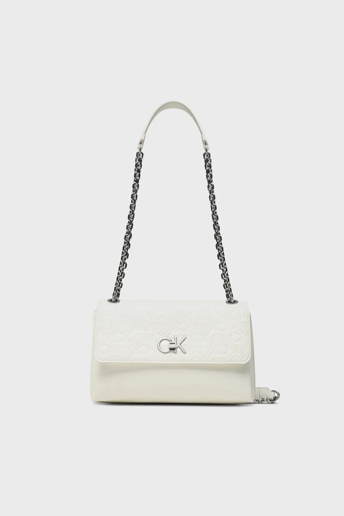 Calvin Klein Logolu Zincir Askılı K60K610919YAL Bayan Çanta K60K610919 YAL BEYAZ - 2