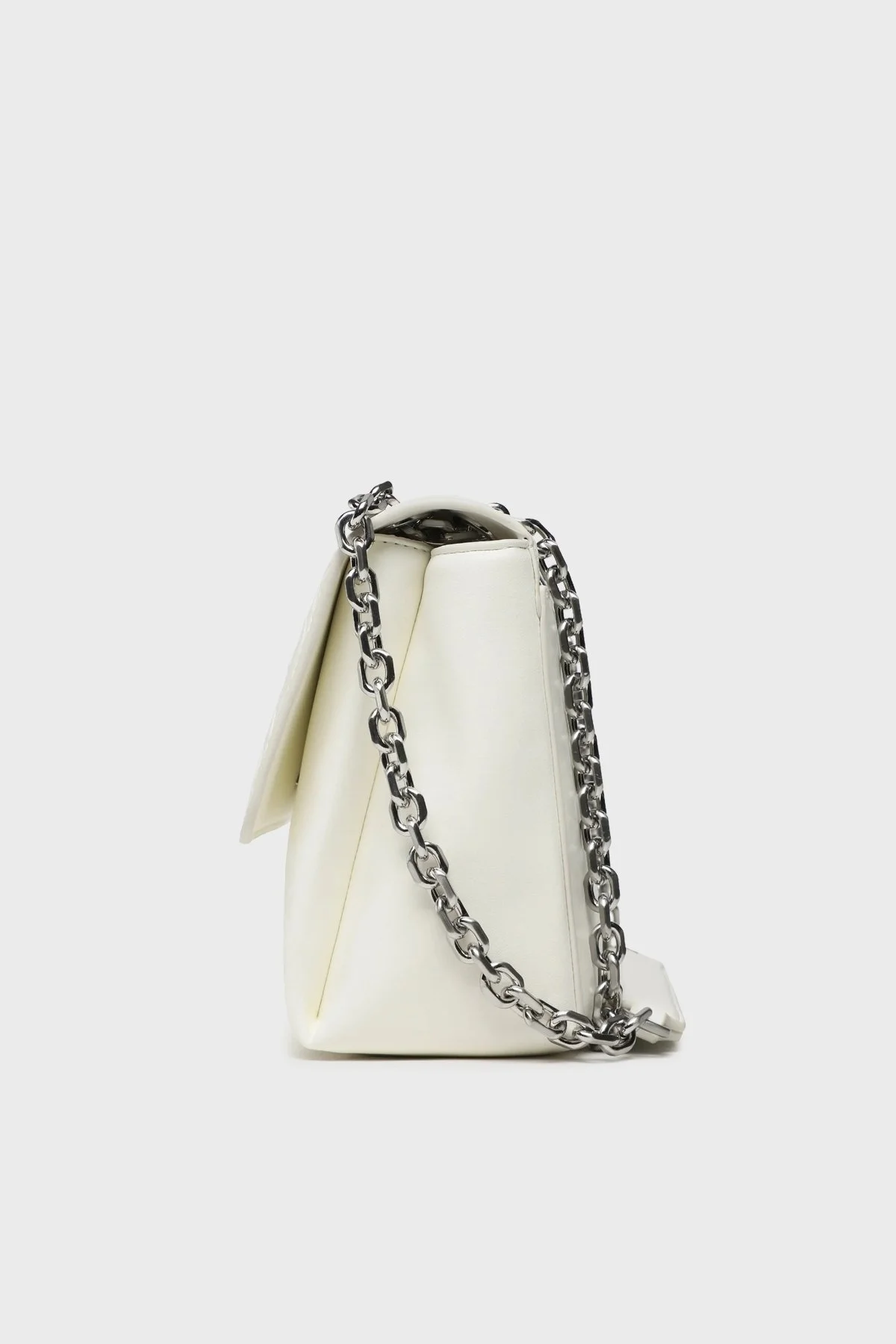 Calvin Klein Logolu Zincir Askılı K60K610919YAL Bayan Çanta K60K610919 YAL BEYAZ - 4