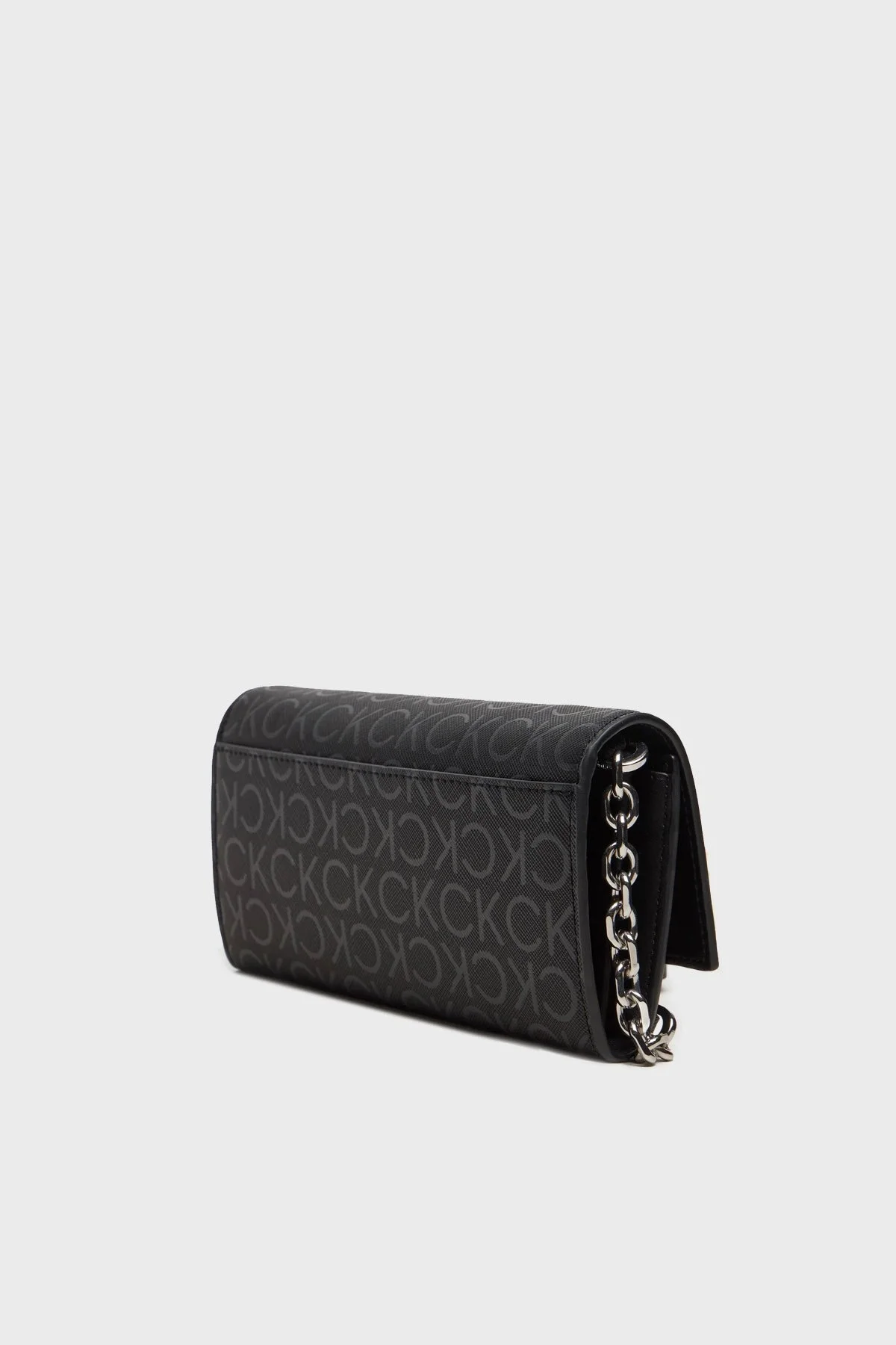 Calvin Klein Logolu Zincir Askılı K60K6124240GM Bayan Cüzdan K60K612424 0GM SİYAH - 4