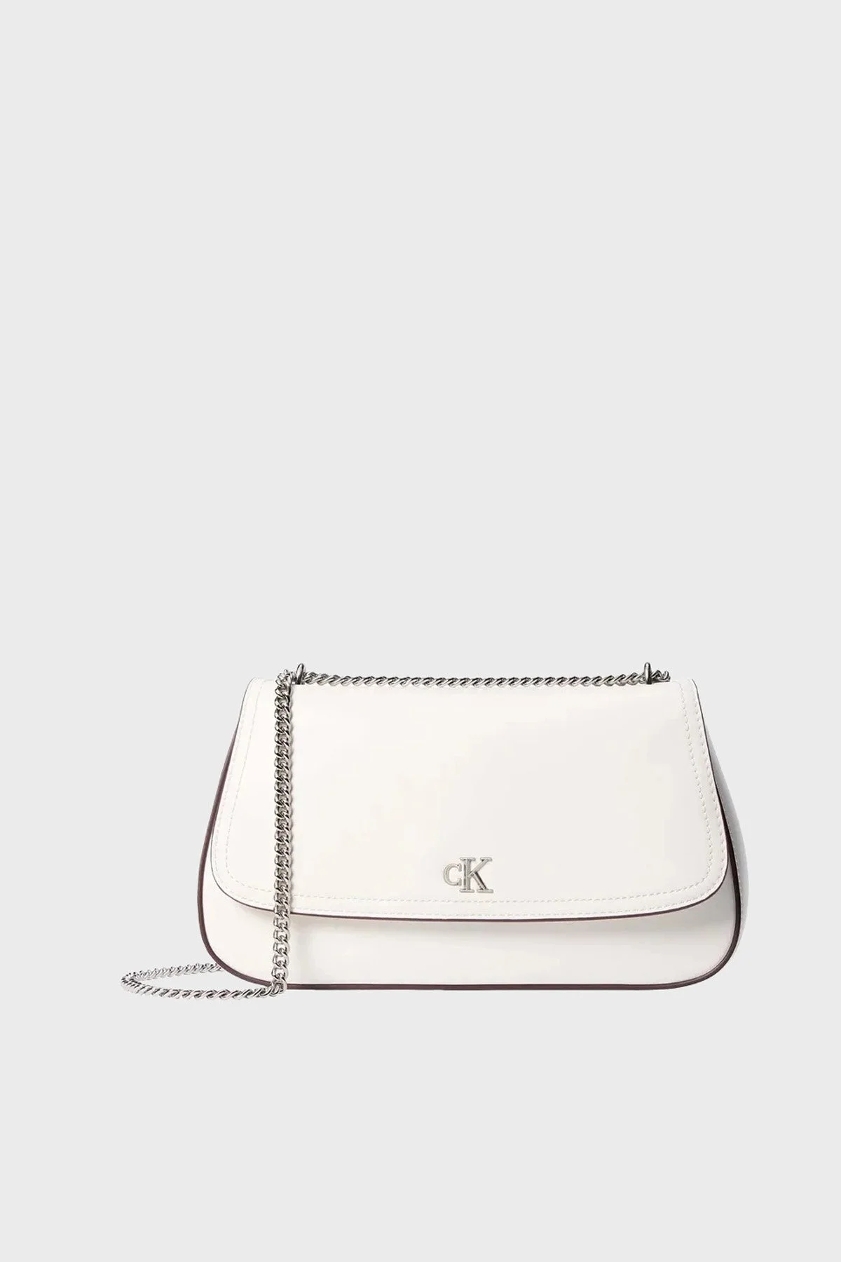 Calvin Klein Logolu Zincir Askılı LV04F3171G4LX Kadın Çanta LV04F3171G 4LX BEYAZ - 1