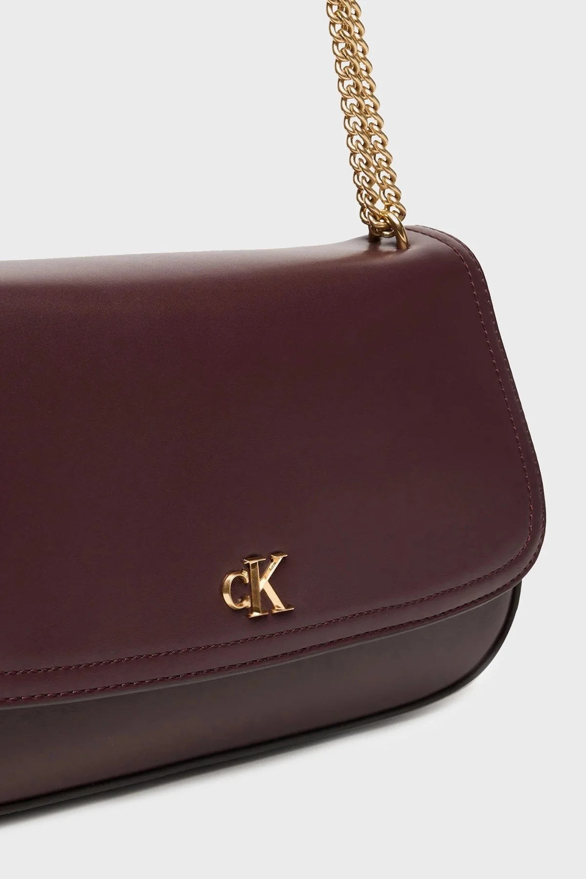 Calvin Klein Logolu Zincir Askılı LV04F3171GBAP Bayan Çanta LV04F3171G BAP BORDO - 4