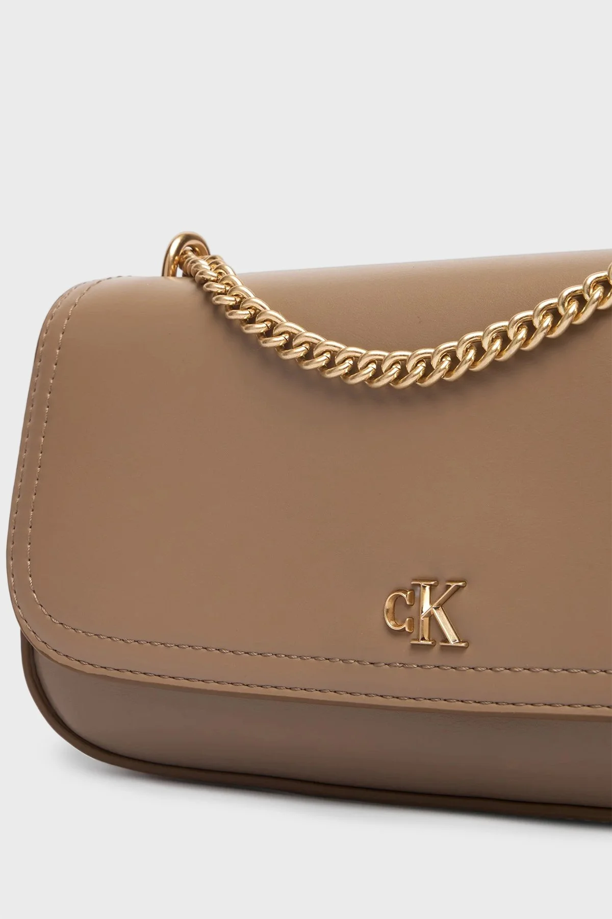 Calvin Klein Logolu Zincir Askılı LV04F3172GVFU Bayan Çanta LV04F3172G VFU TOPRAK - 5