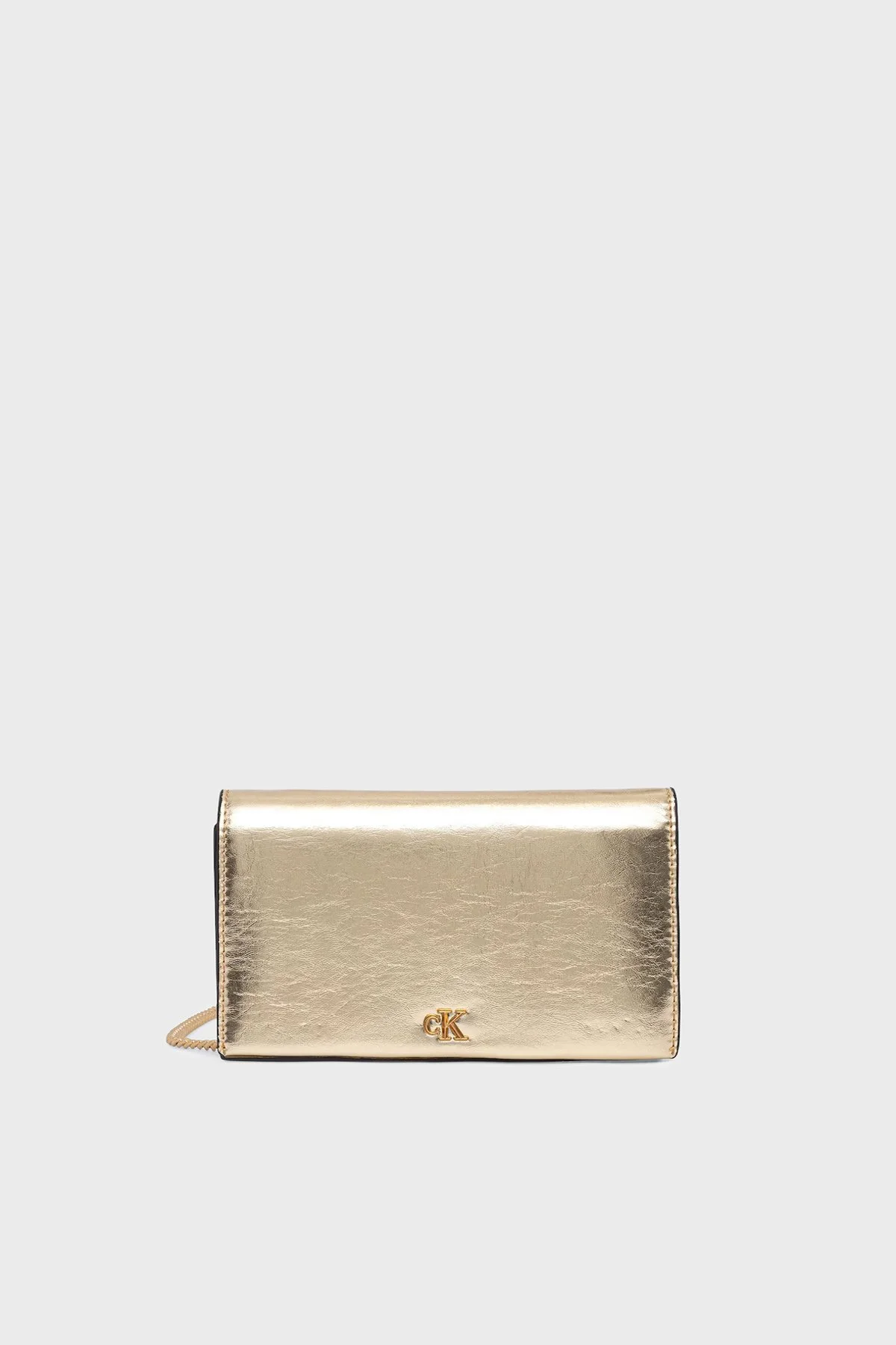 Calvin Klein Logolu Zincir Askılı LV04F3320G3JG Bayan Cüzdan LV04F3320G 3JG GOLD - 1