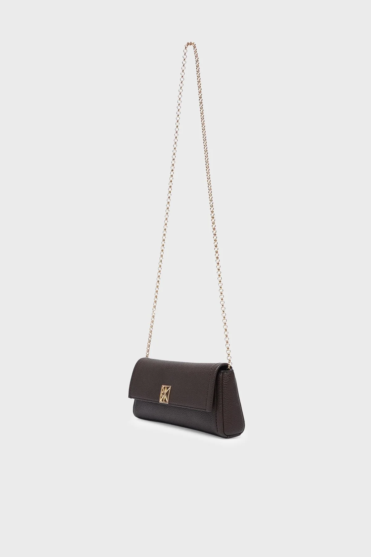 Calvin Klein Logolu Zincir Askılı LV04F3740GBAL Kadın Çanta LV04F3740G BAL KAHVE - 6