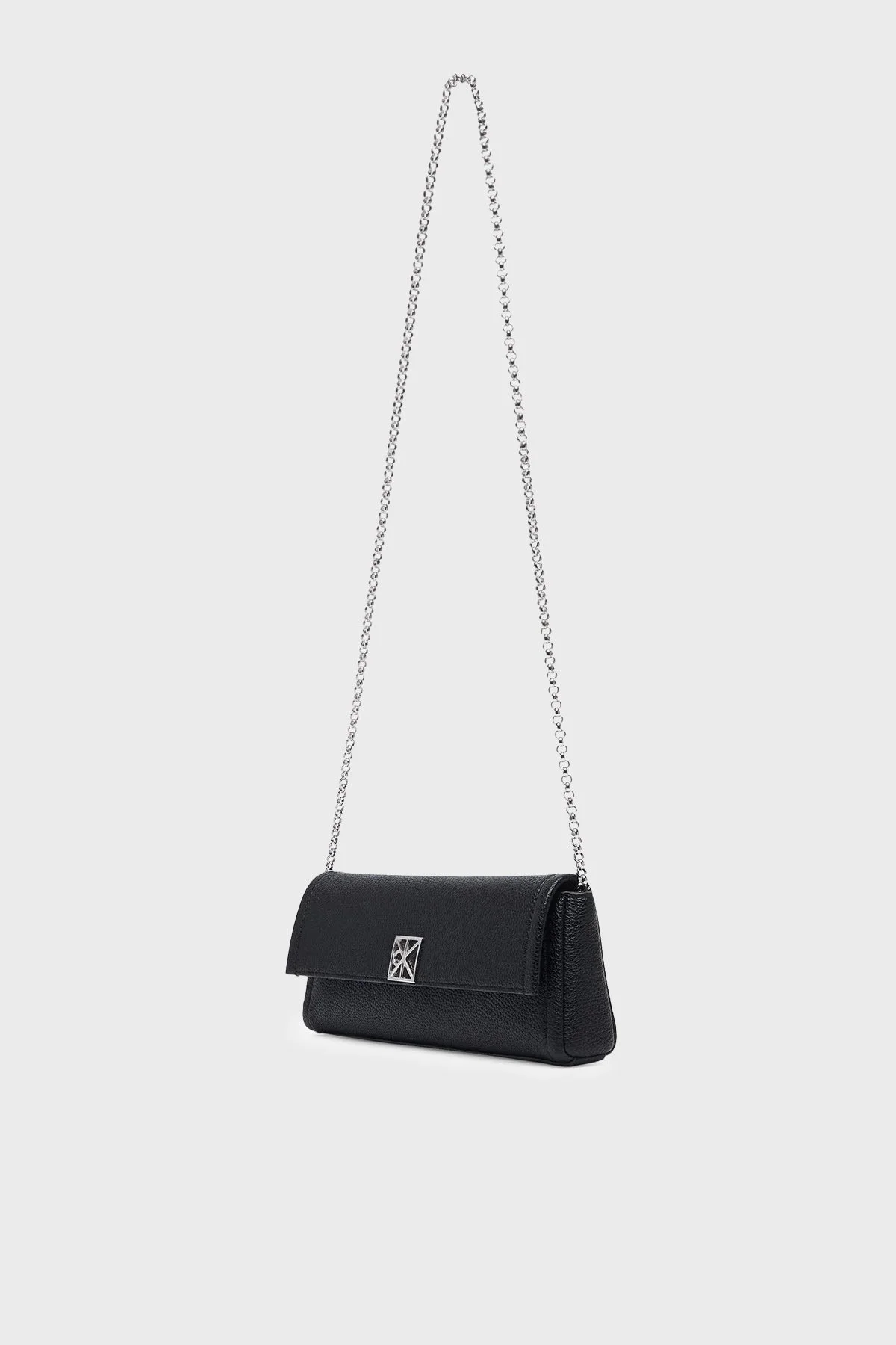 Calvin Klein Logolu Zincir Askılı LV04F3740GUB1 Kadın Çanta LV04F3740G UB1 SİYAH - 4