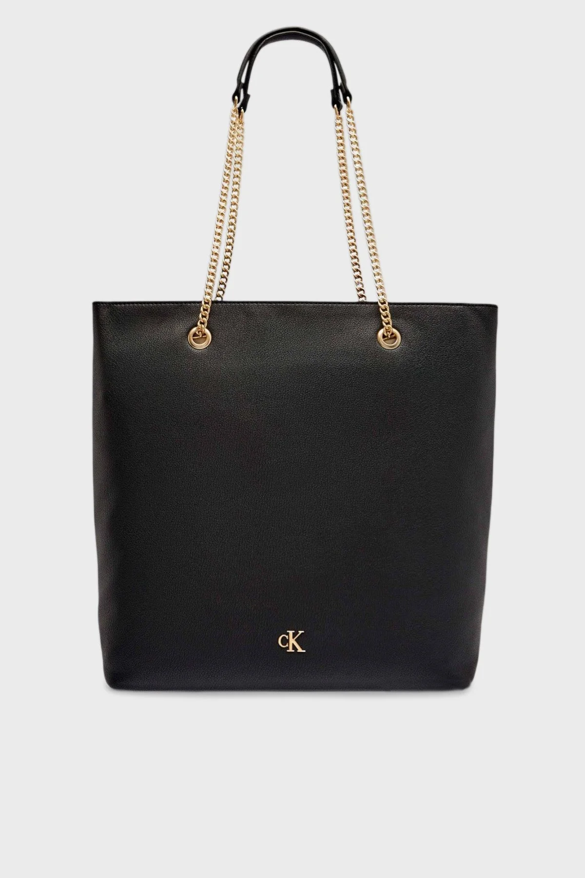 Calvin Klein Logolu Zincir Askılı Tote LV04F3204GUB1 Bayan Çanta LV04F3204G UB1 SİYAH - 1