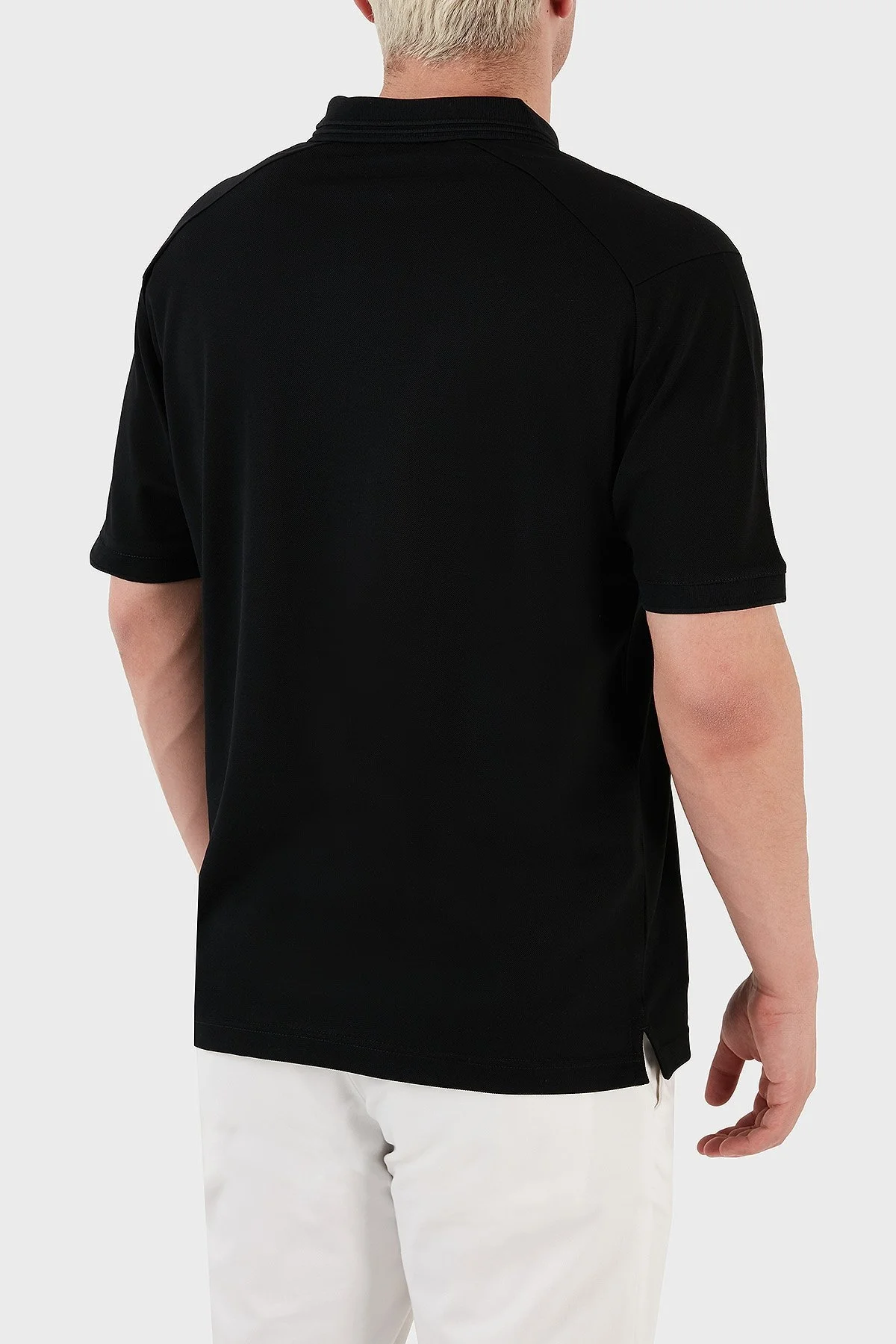 Calvin Klein Merserize Pamuklu Relaxed Fit Fermuarlı K10K111197BEH Erkek Polo T Shirt K10K111197 BEH SİYAH - 5