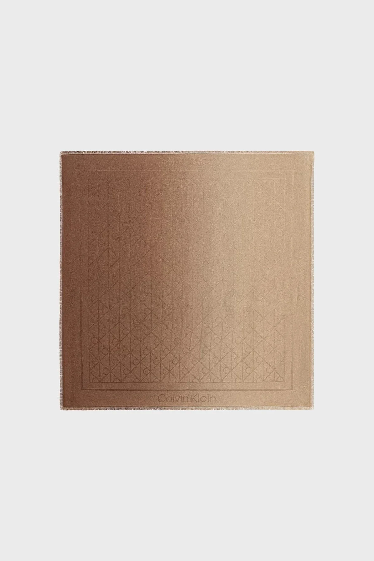Calvin Klein Modal Logolu 70 x 70 cm LV04F9027GPBE Kadın Şal LV04F9027G PBE BEJ - 1
