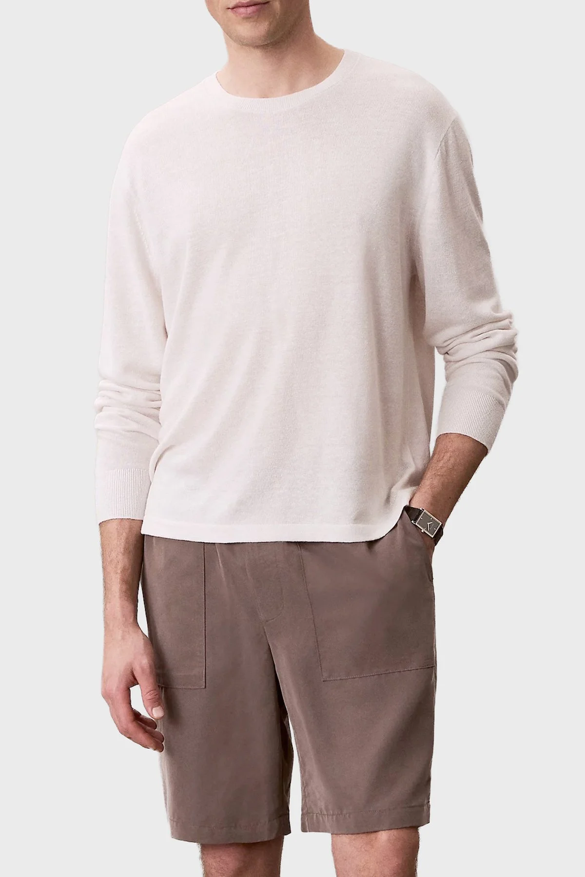 Calvin Klein Modal Relaxed Fit Cep Detaylı LV04LF614G9O9 Erkek Şort LV04LF614G 9O9 KAHVE - 1