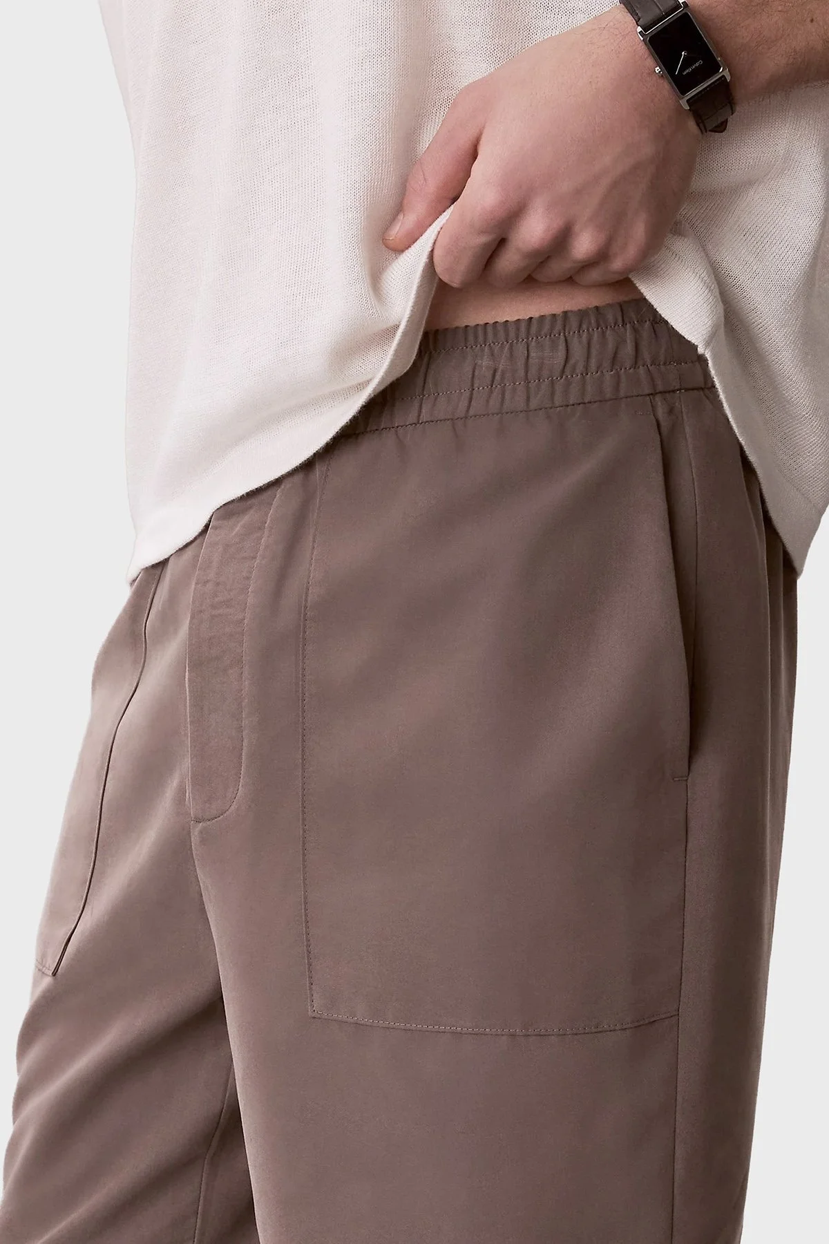 Calvin Klein Modal Relaxed Fit Cep Detaylı LV04LF614G9O9 Erkek Şort LV04LF614G 9O9 KAHVE - 5
