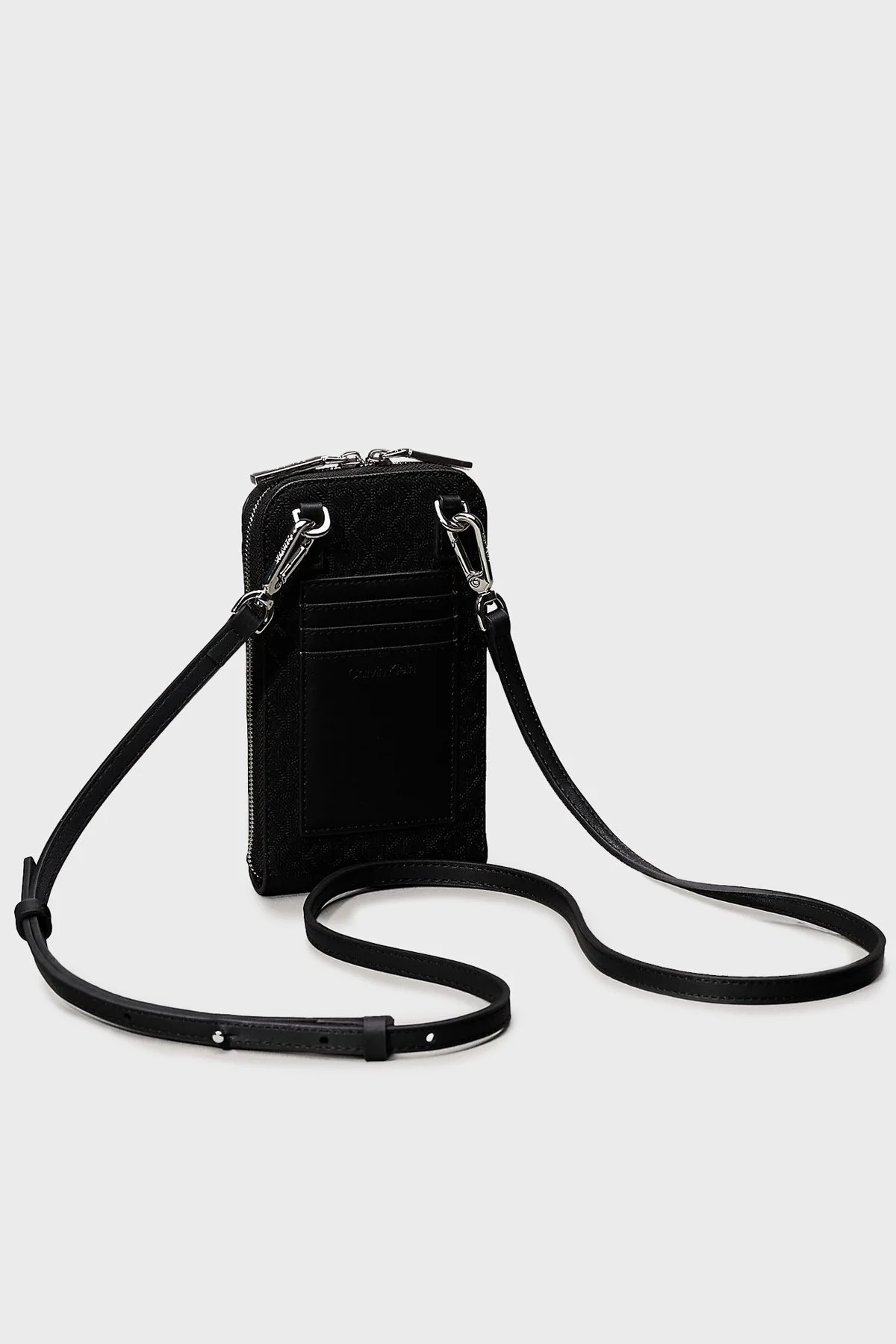 Calvin Klein Monogram Logo Baskılı Ayarlanabilir Askılı K60K613241BEH Bayan Telefon Çantası K60K613241 BEH SİYAH - 6