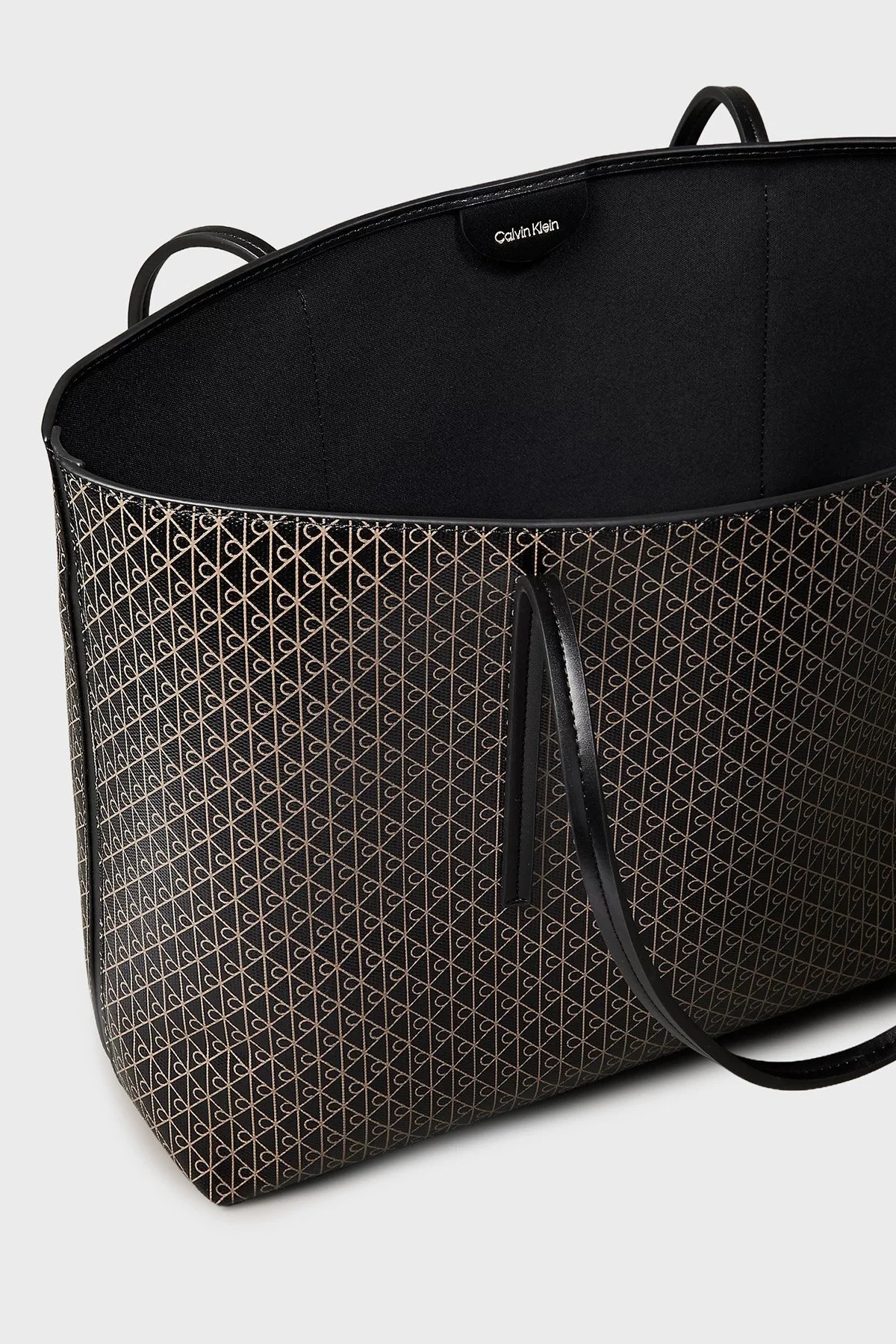 Calvin Klein Monogram Logo Baskılı Büyük LV04F3266G2XA Bayan Çanta LV04F3266G 2XA SİYAH - 3