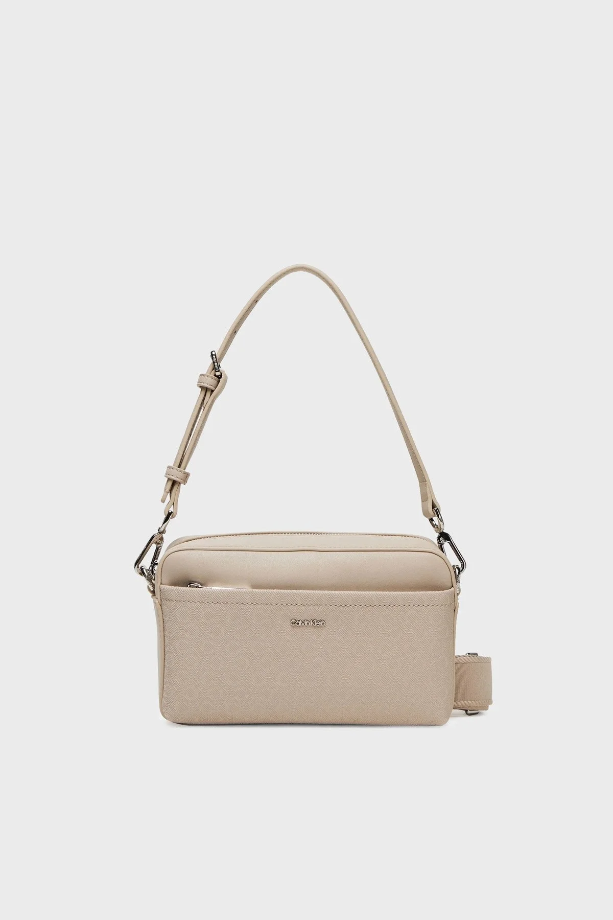 Calvin Klein Monogram Logo Baskılı Çıkarılabilir Askılı LV04F3080GRMU Bayan Çanta LV04F3080G RMU KAHVE - 1