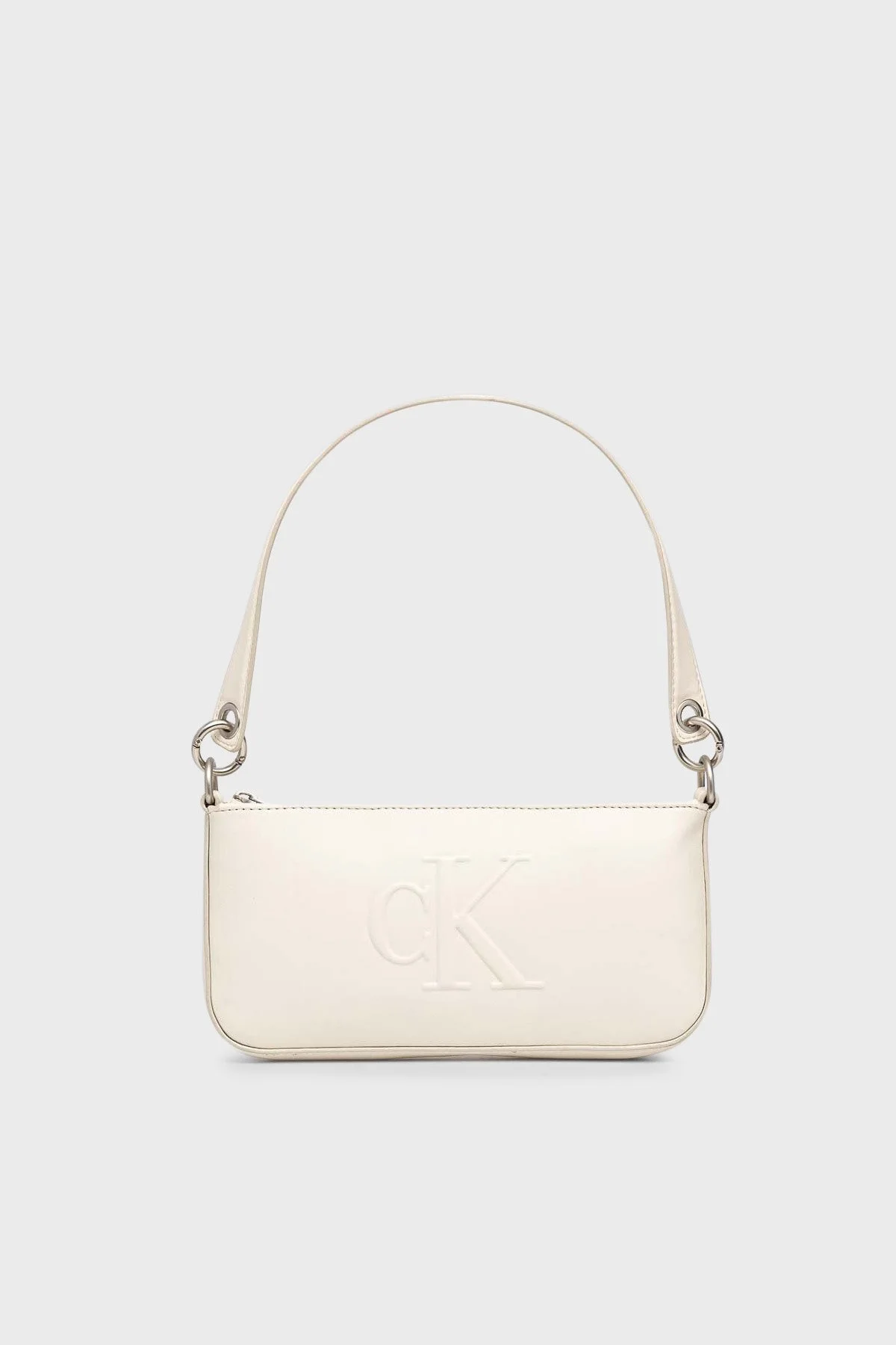 Calvin Klein Monogram Logo Baskılı Fermuarlı K60K612725PCJ Bayan Çanta K60K612725 PCJ GRİ - 1