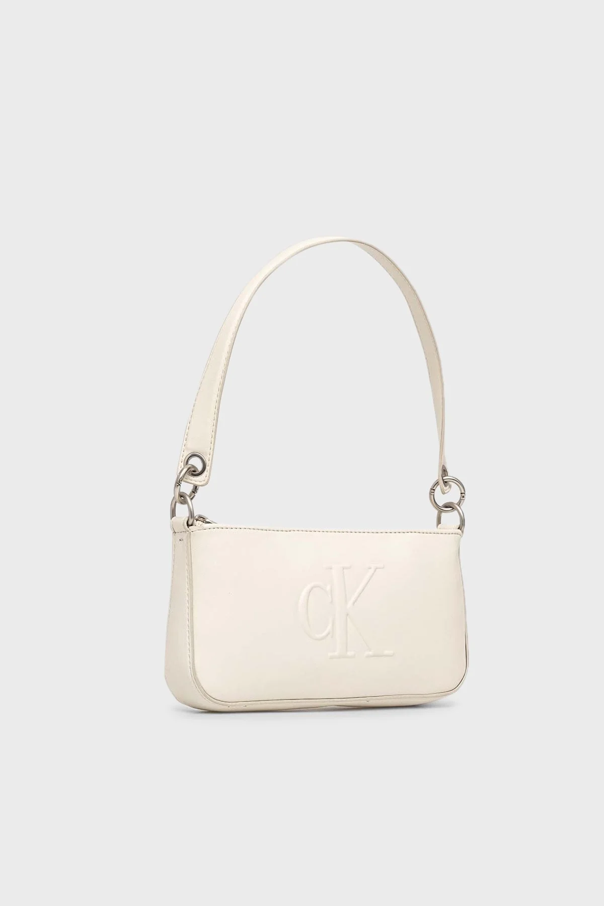 Calvin Klein Monogram Logo Baskılı Fermuarlı K60K612725PCJ Bayan Çanta K60K612725 PCJ GRİ - 3