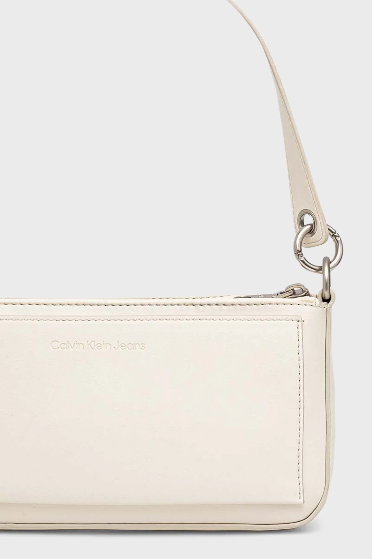 Calvin Klein Monogram Logo Baskılı Fermuarlı K60K612725PCJ Bayan Çanta K60K612725 PCJ GRİ - 4
