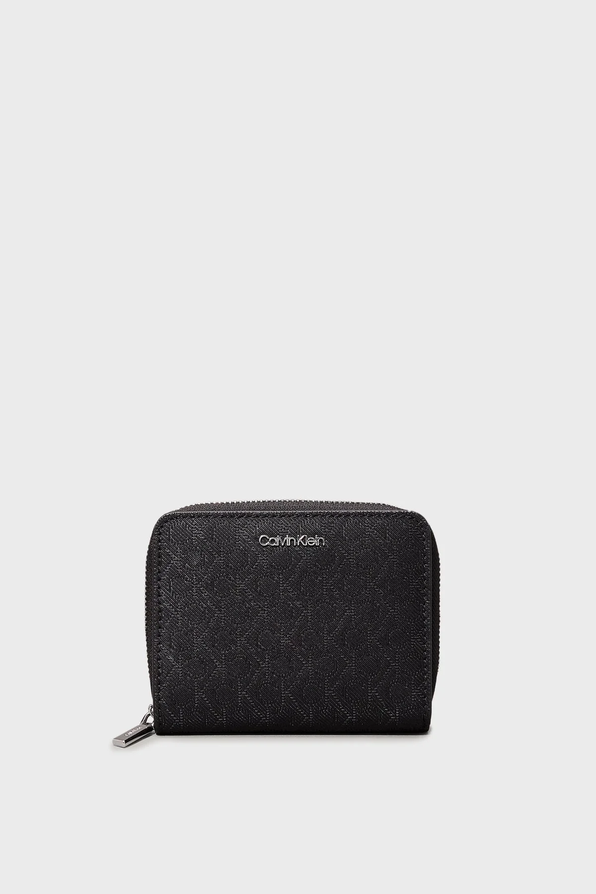 Calvin Klein Monogram Logo Baskılı Fermuarlı K60K612942BEH Bayan Cüzdan K60K612942 BEH SİYAH - 5