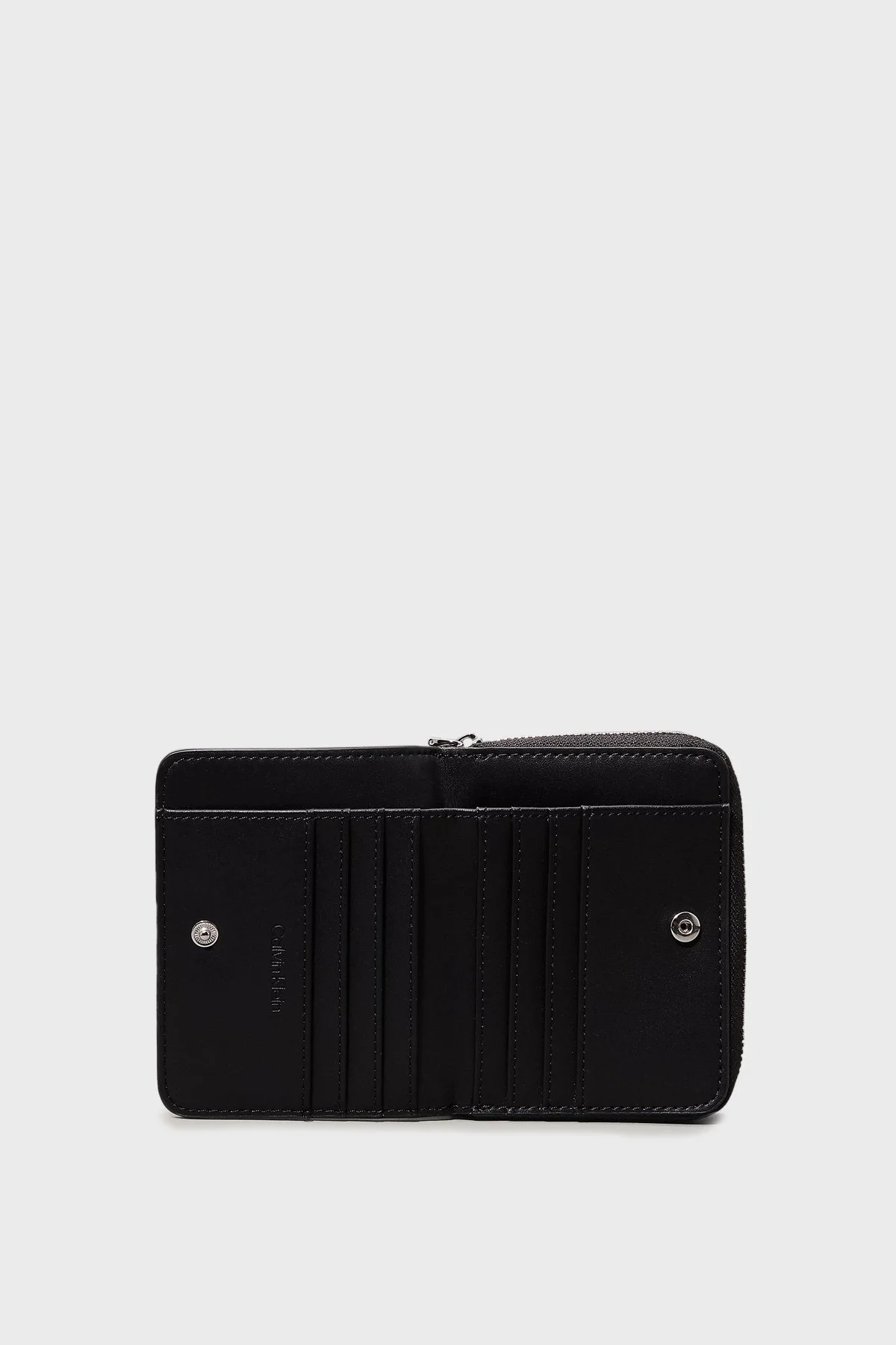 Calvin Klein Monogram Logo Baskılı Fermuarlı K60K612942BEH Bayan Cüzdan K60K612942 BEH SİYAH - 7