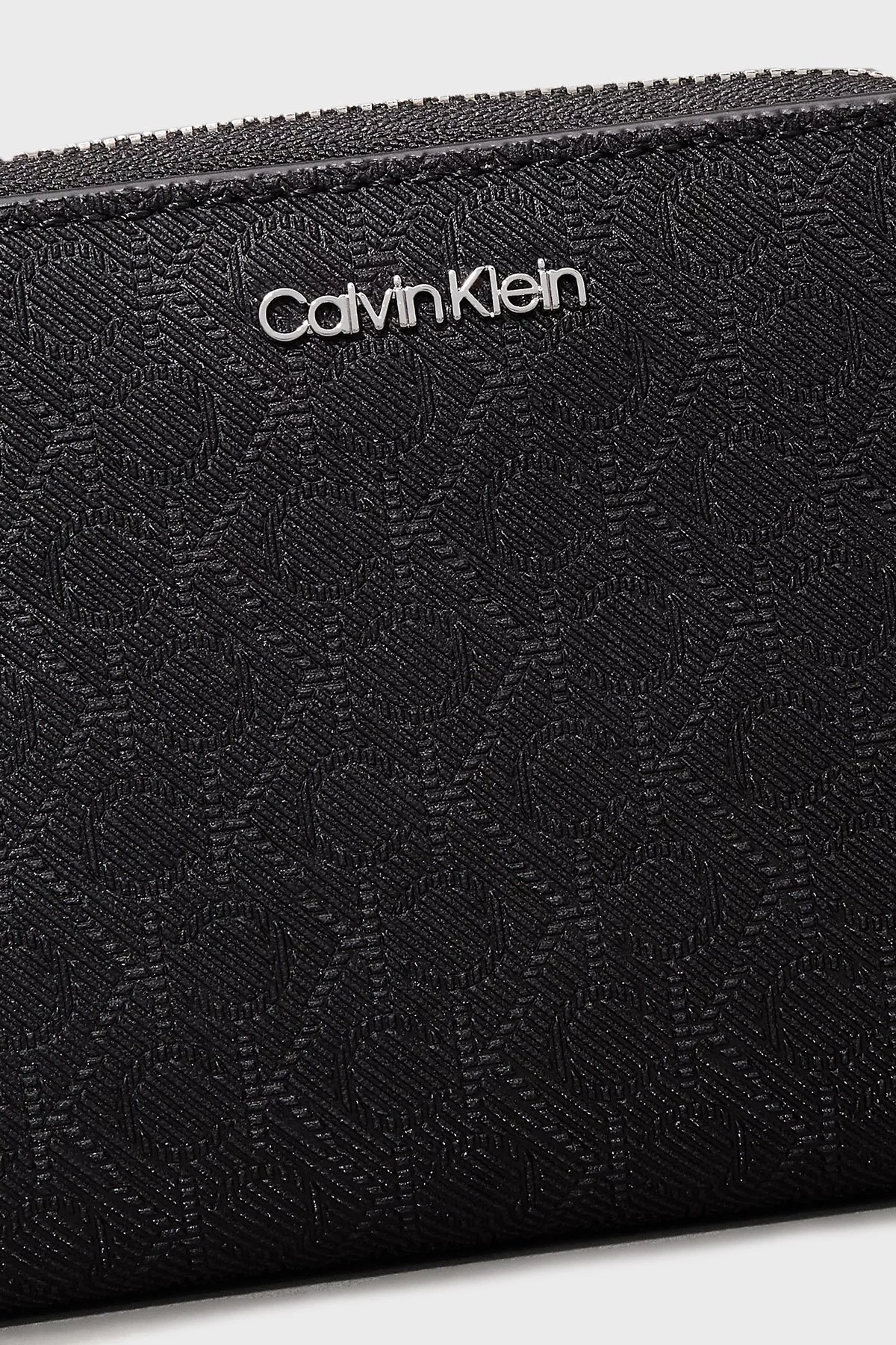 Calvin Klein Monogram Logo Baskılı Fermuarlı K60K612942BEH Bayan Cüzdan K60K612942 BEH SİYAH - 8