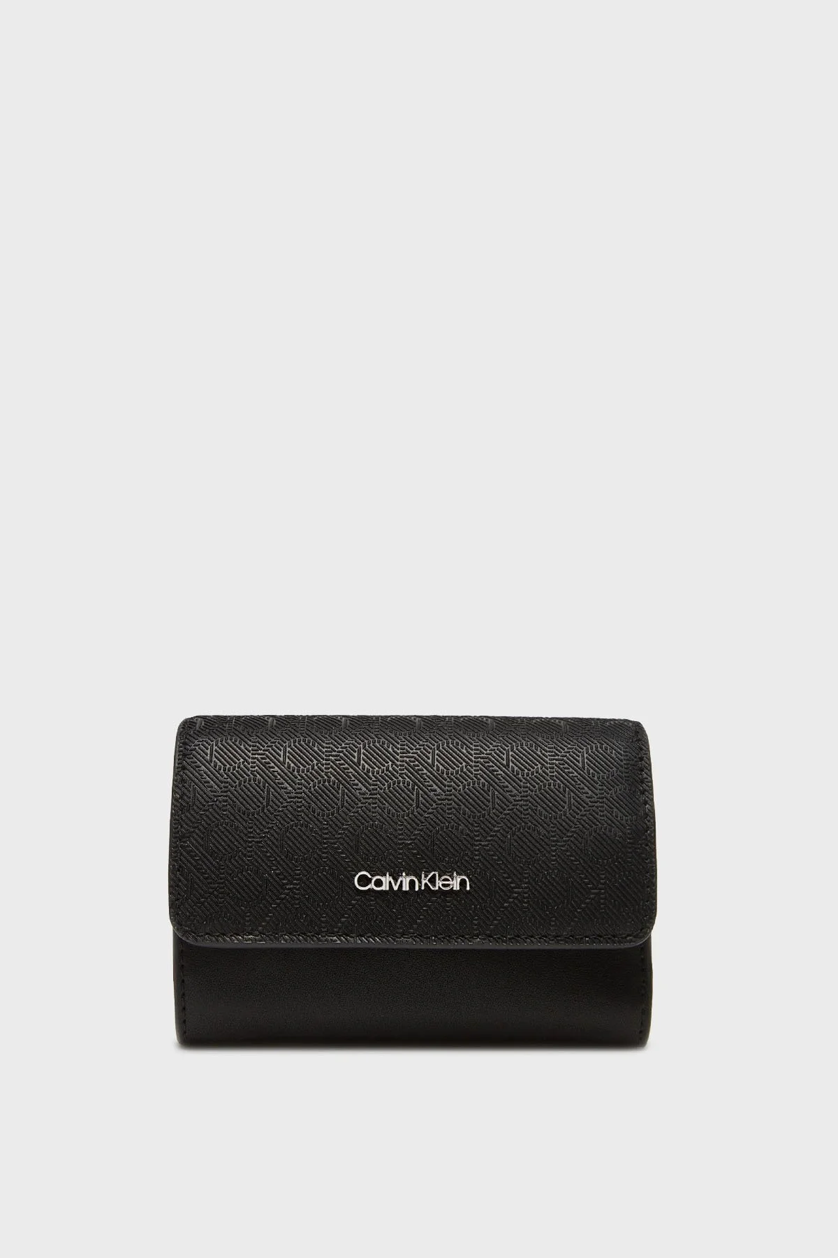 Calvin Klein Monogram Logo Baskılı Fermuarlı LV04F1038GUB1 Bayan Cüzdan LV04F1038G UB1 SİYAH - 1