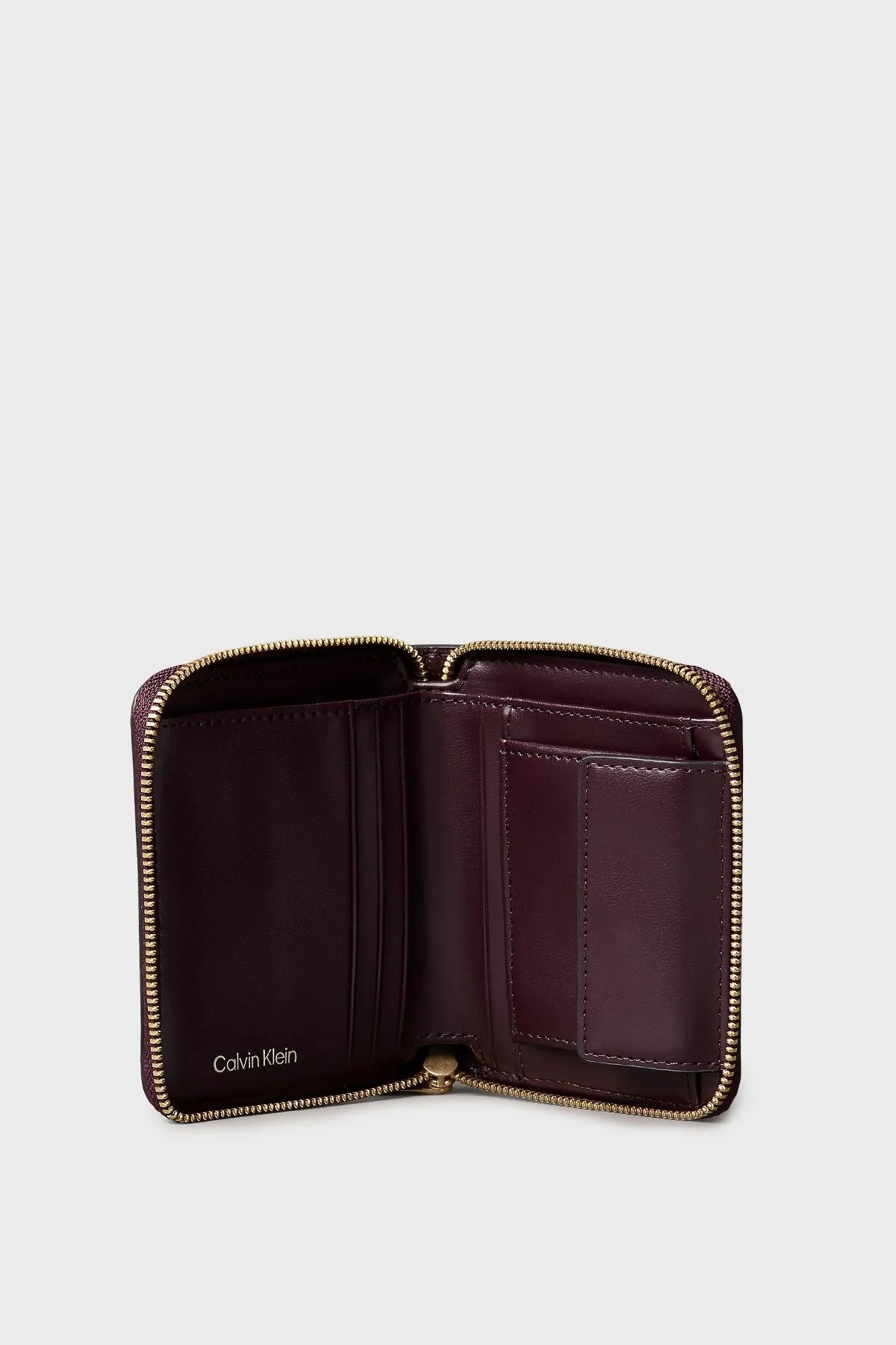 Calvin Klein Monogram Logo Baskılı Fermuarlı LV04F1089G2XD Bayan Cüzdan LV04F1089G 2XD BORDO - 3