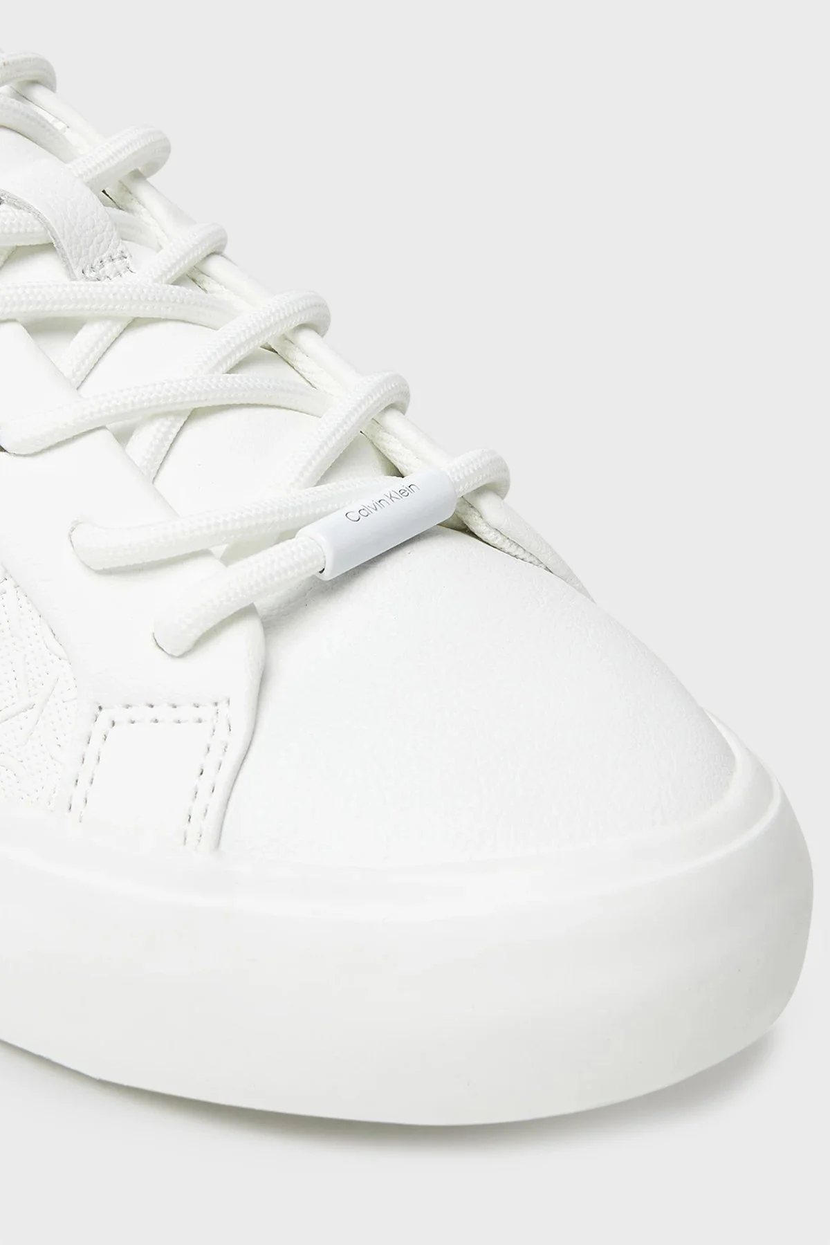 Calvin Klein Monogram Logo Baskılı Kalın Taban Sneaker HW0HW025730K4 Bayan Ayakkabı HW0HW02573 0K4 BEYAZ - 5