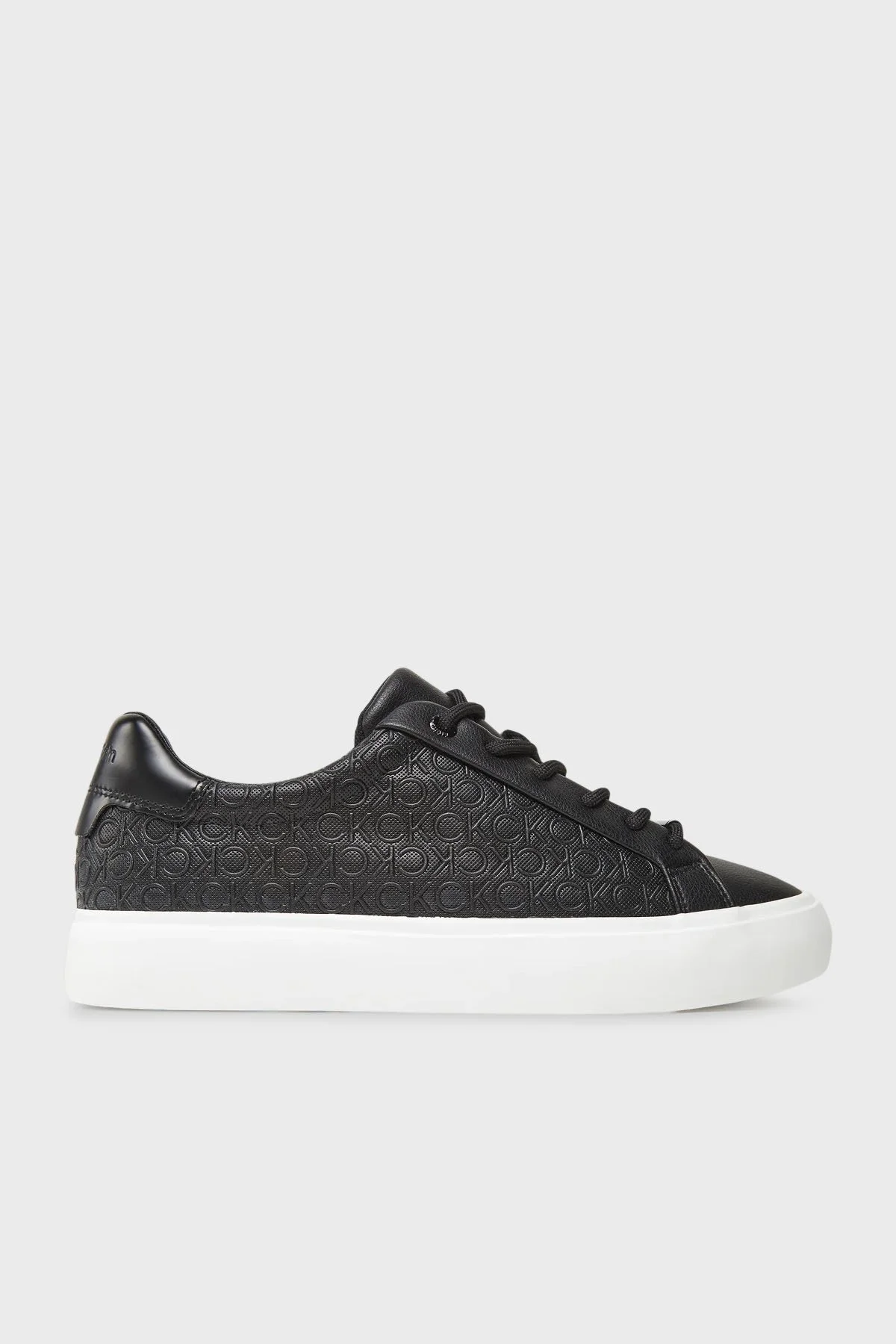 Calvin Klein Monogram Logo Baskılı Kalın Taban Sneaker HW0HW02573BEH Bayan Ayakkabı HW0HW02573 BEH SİYAH - 1