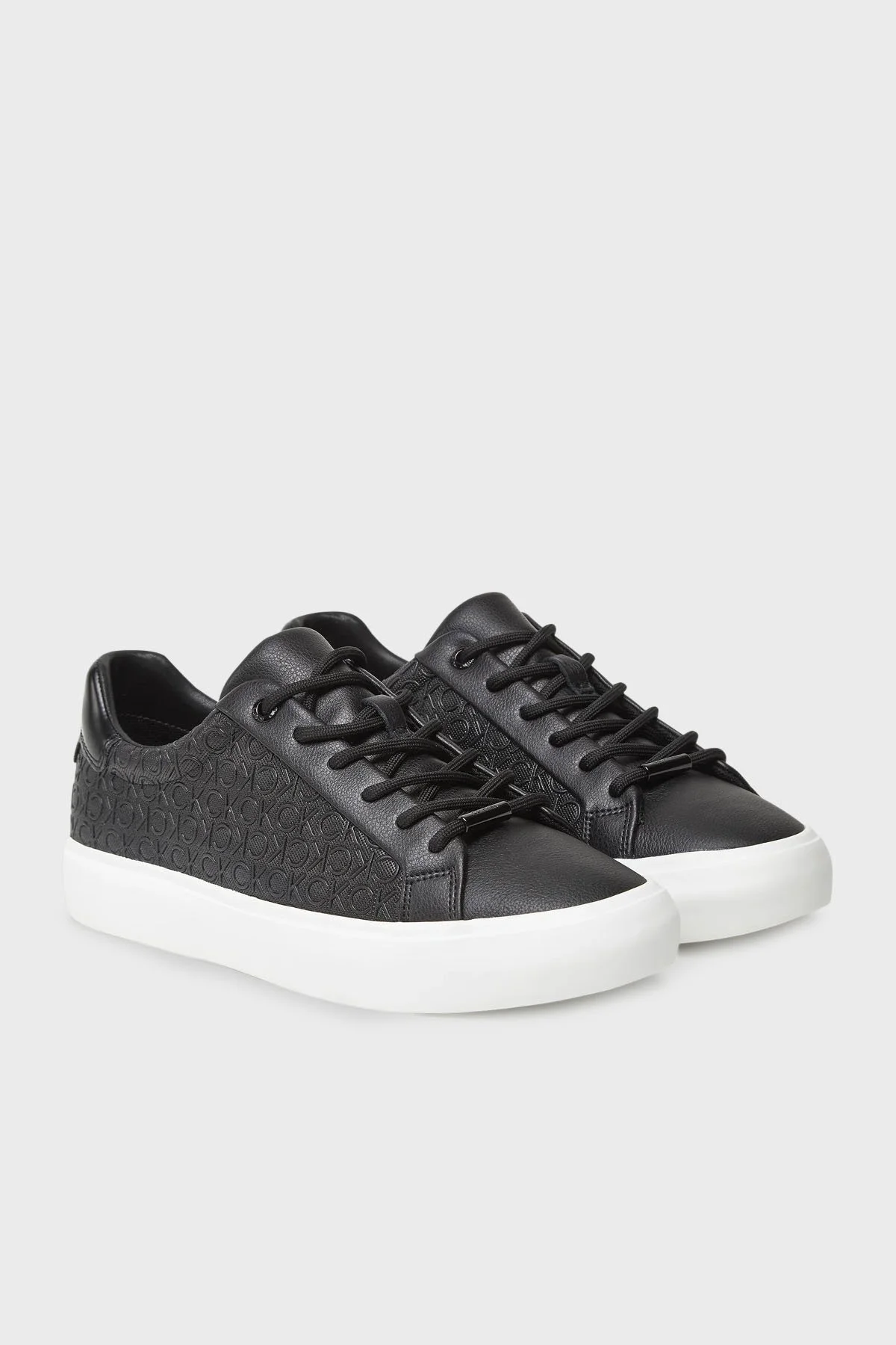Calvin Klein Monogram Logo Baskılı Kalın Taban Sneaker HW0HW02573BEH Bayan Ayakkabı HW0HW02573 BEH SİYAH - 2