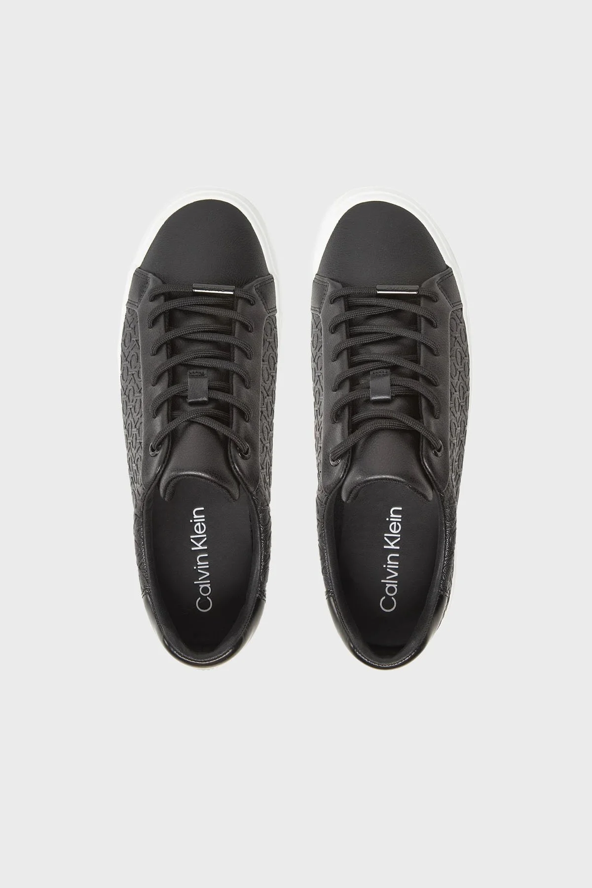 Calvin Klein Monogram Logo Baskılı Kalın Taban Sneaker HW0HW02573BEH Bayan Ayakkabı HW0HW02573 BEH SİYAH - 3