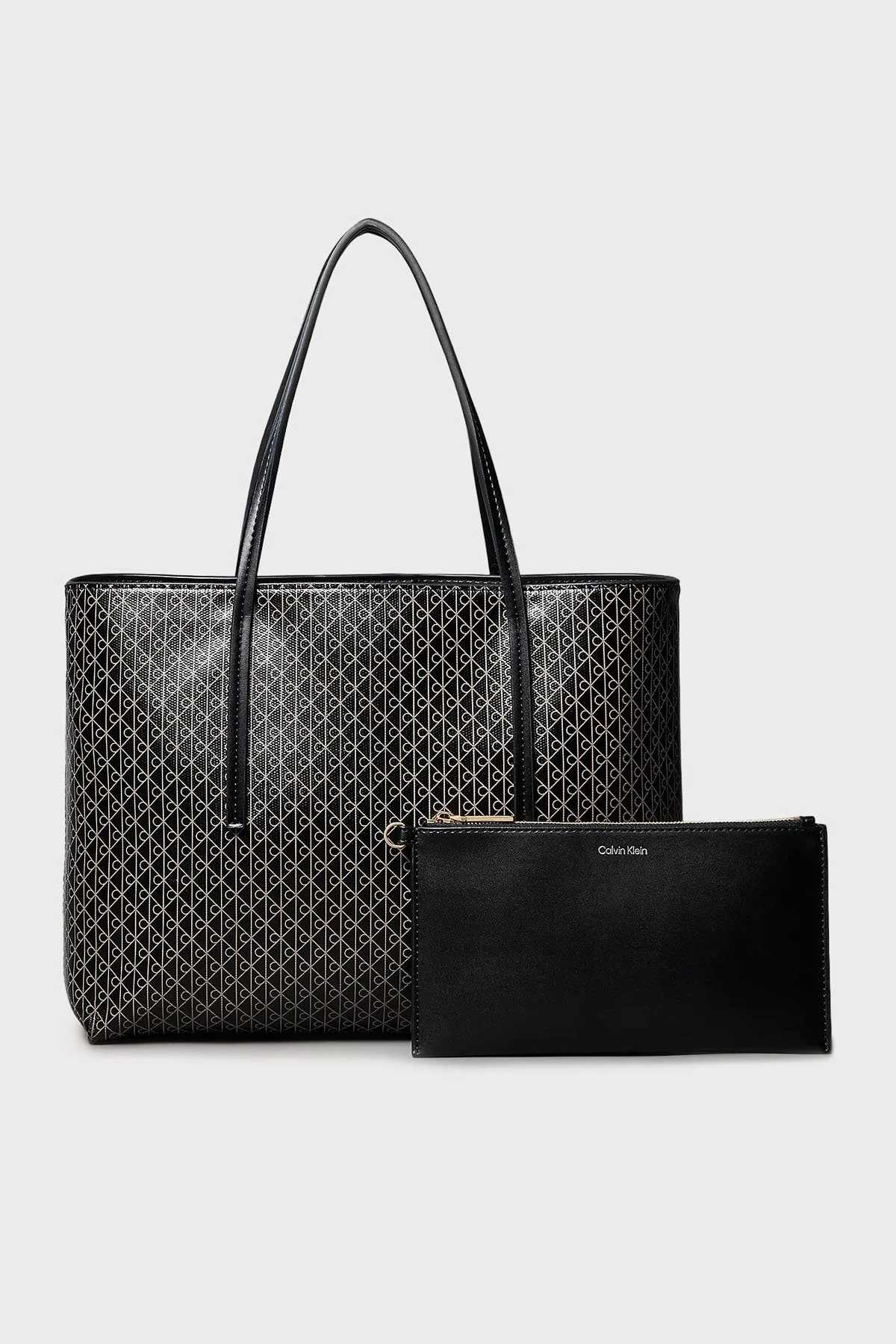 Calvin Klein Monogram Logo Baskılı Kapamasız LV04F3267G2XA Bayan Çanta LV04F3267G 2XA SİYAH - 1