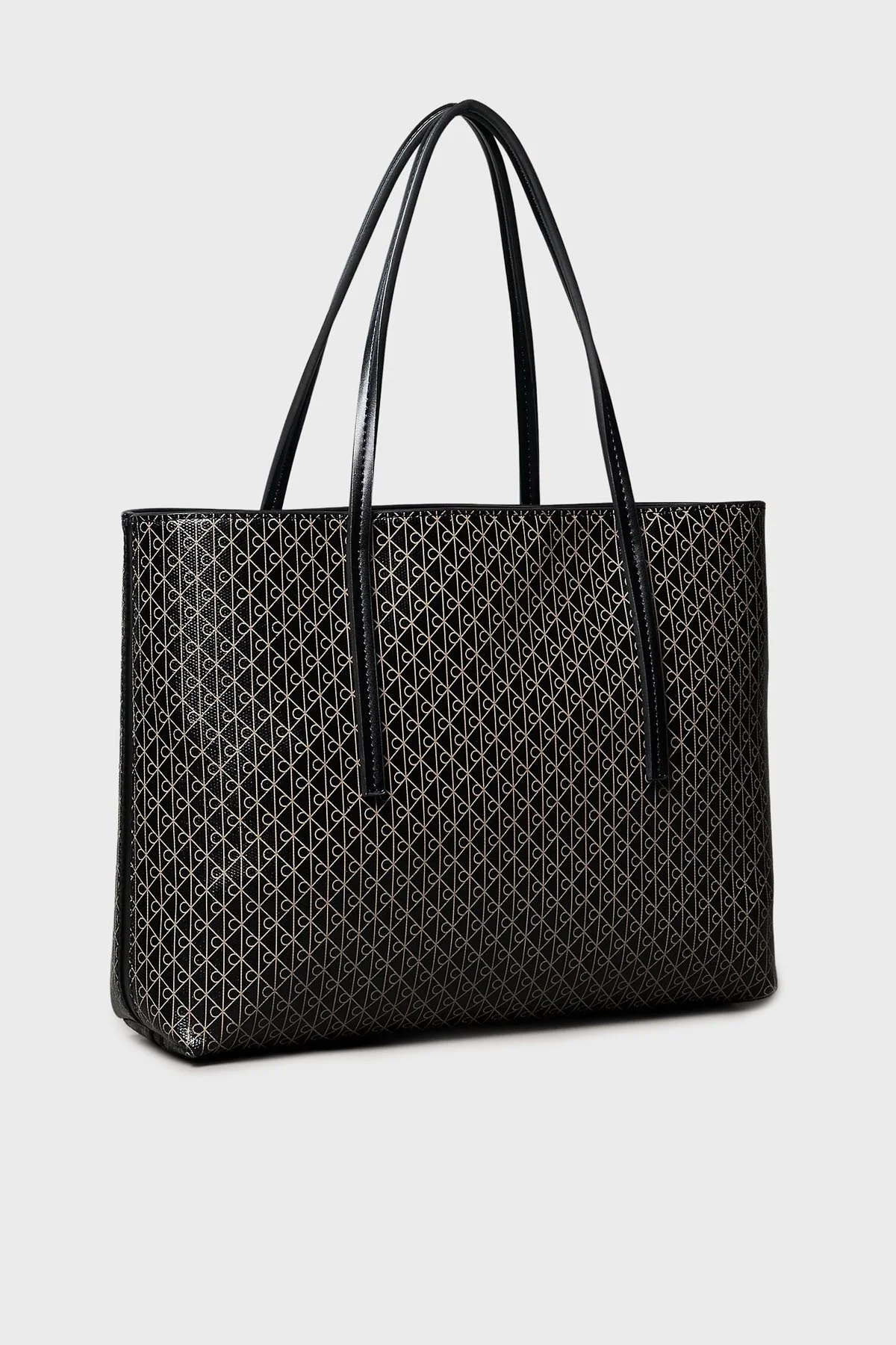 Calvin Klein Monogram Logo Baskılı Kapamasız LV04F3267G2XA Bayan Çanta LV04F3267G 2XA SİYAH - 3