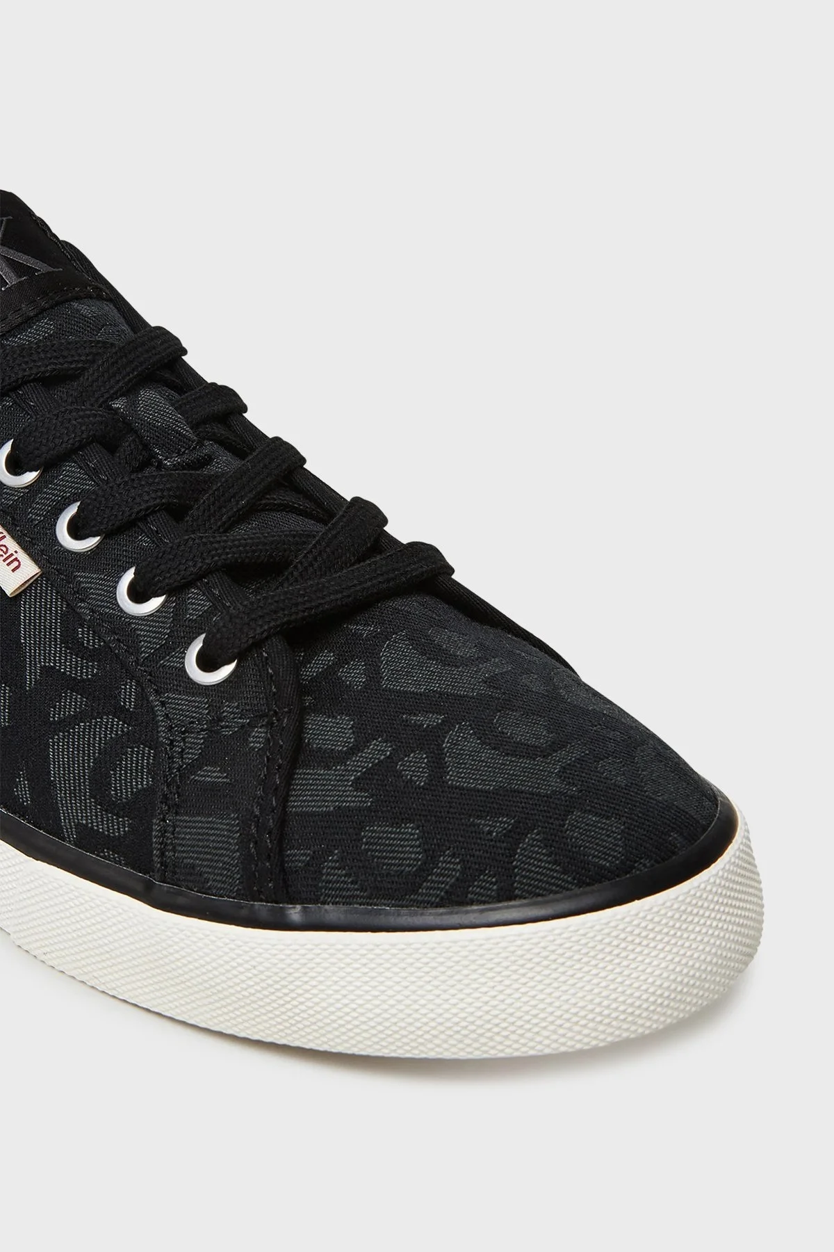 Calvin Klein Monogram Logo Baskılı Sneaker YM0YM013680GM Erkek Ayakkabı YM0YM01368 0GM SİYAH-BEYAZ - 5