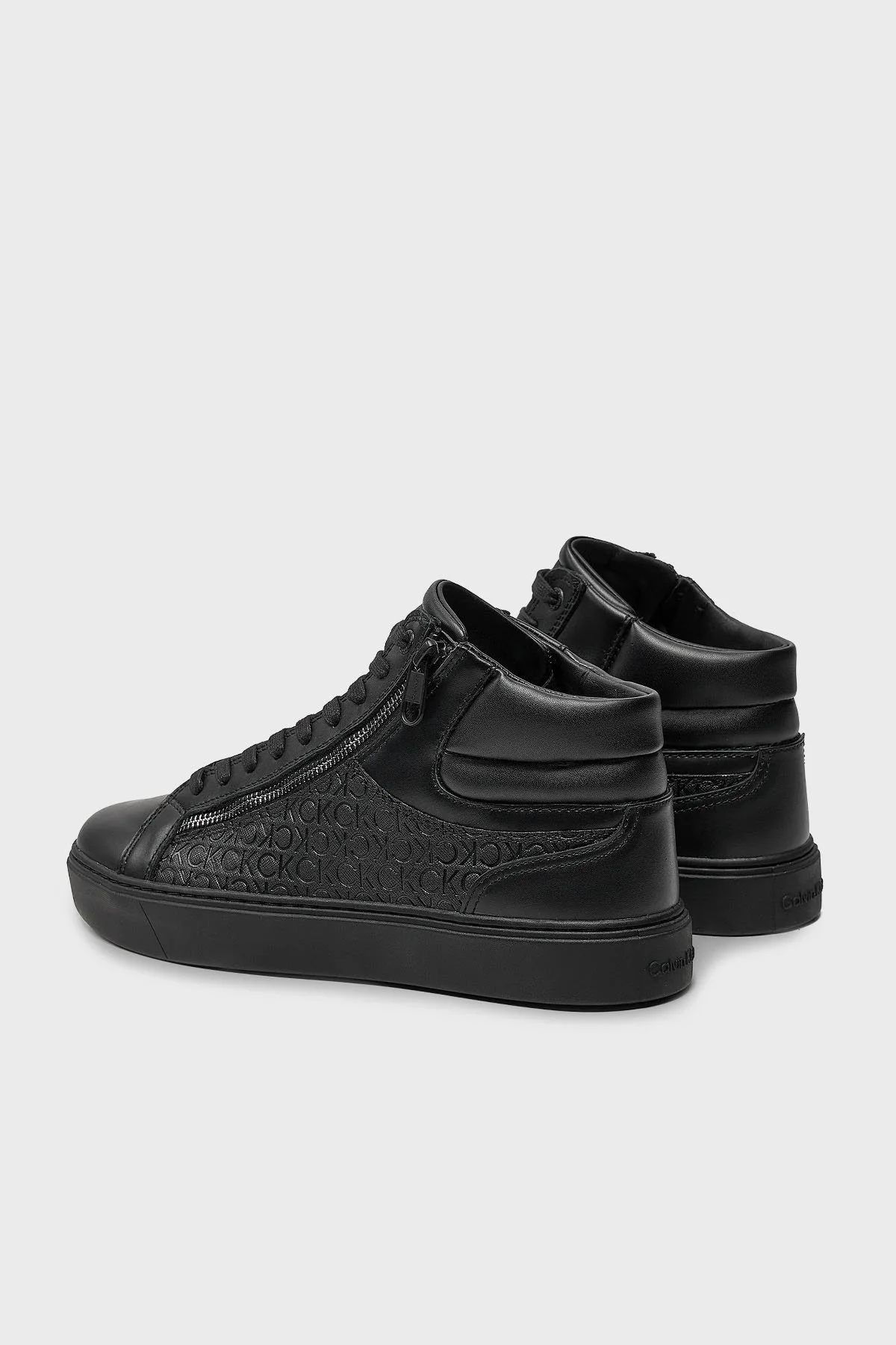 Calvin Klein Monogram Logolu Sneaker HM0HM014970GT Erkek Ayakkabı HM0HM01497 0GT SİYAH - 3