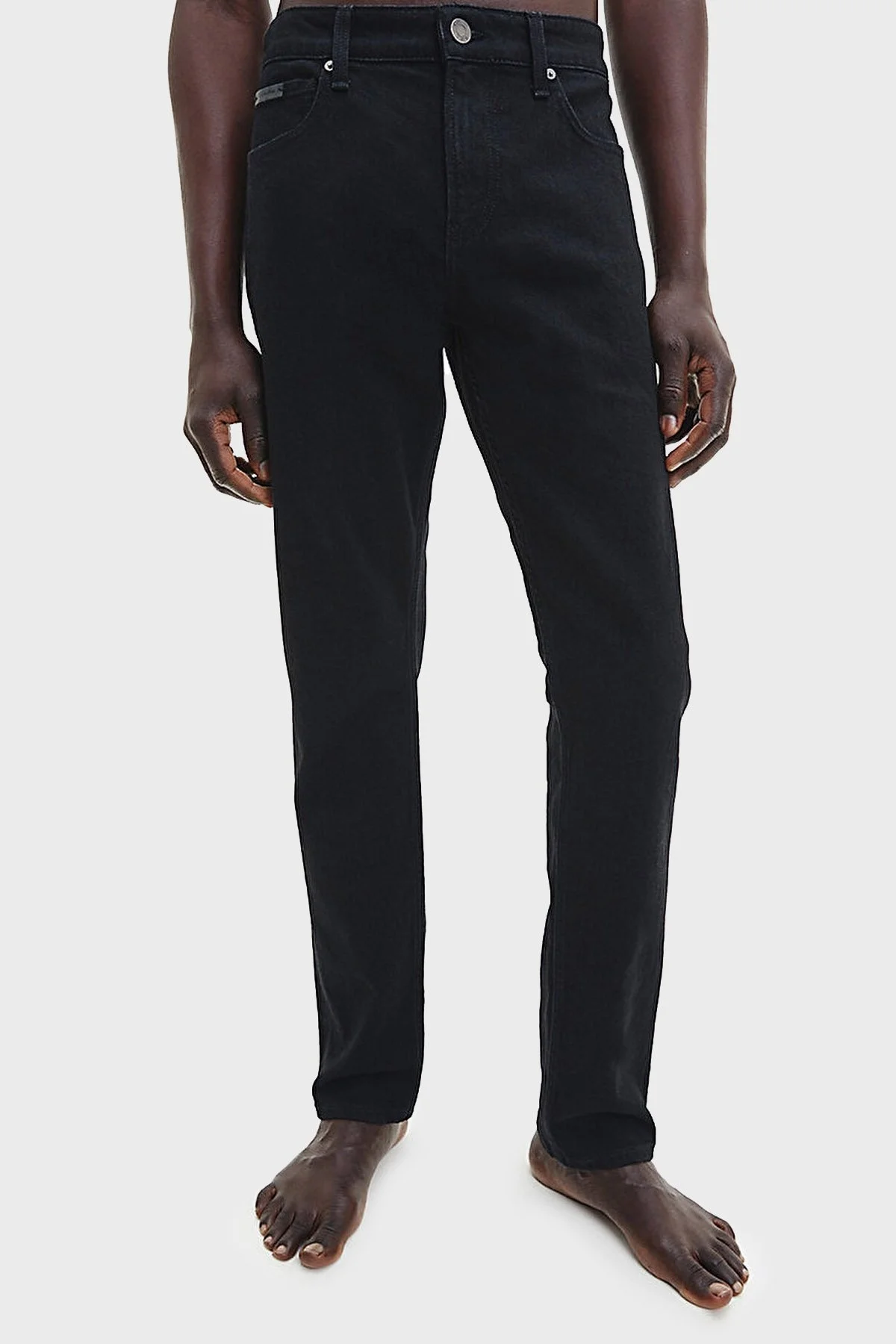 Calvin Klein Normal Bel Dar Kesim Düz Paça Jeans K10K1114551BY Erkek Kot Pantolon K10K111455 1BY SİYAH - 1