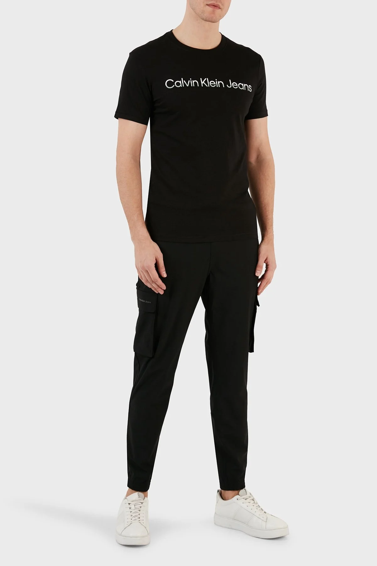 Calvin Klein Normal Bel Regular Fit Jogger Spor J30J324686BEH Erkek Pantolon J30J324686 BEH SİYAH - 1