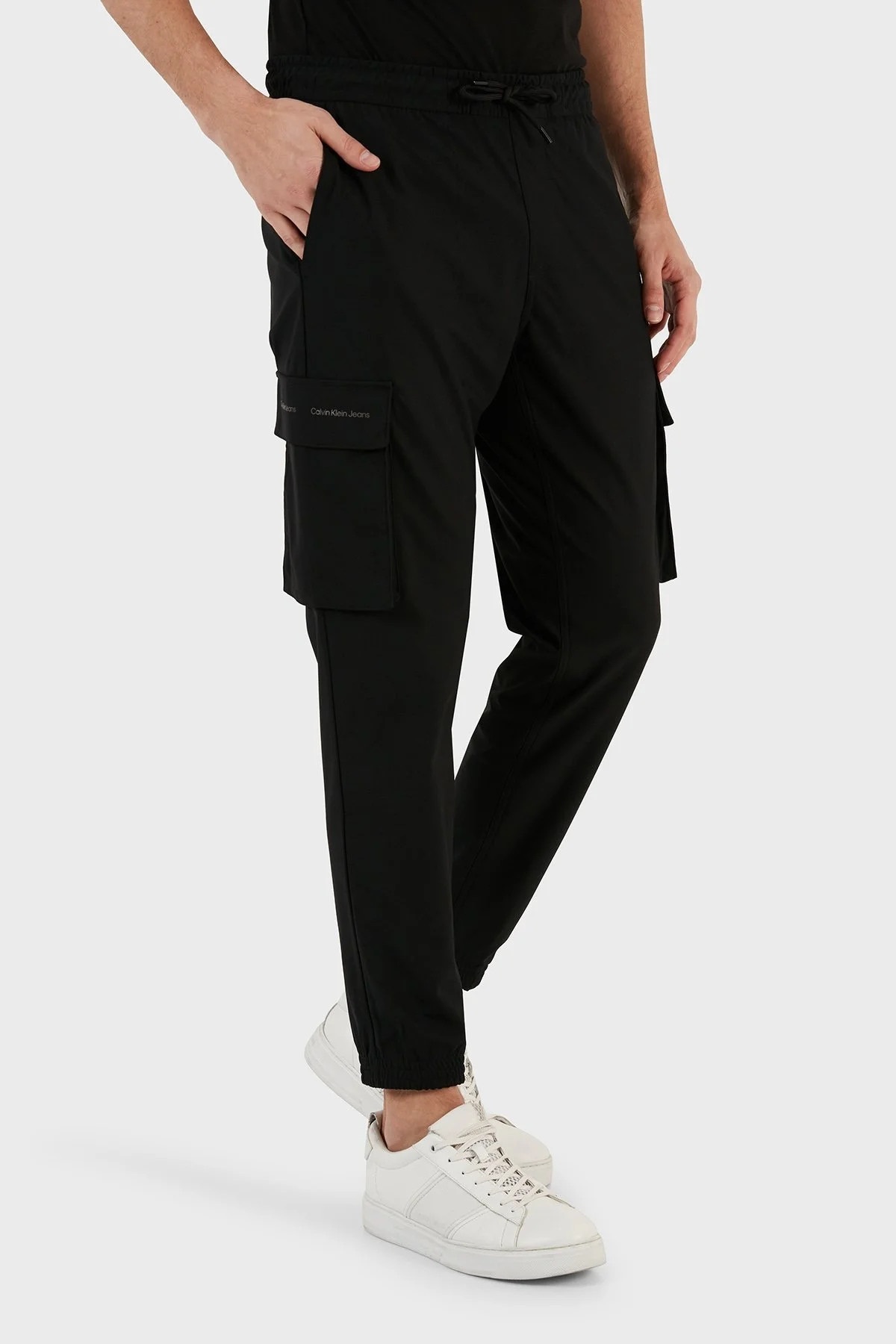 Calvin Klein Normal Bel Regular Fit Jogger Spor J30J324686BEH Erkek Pantolon J30J324686 BEH SİYAH - 3