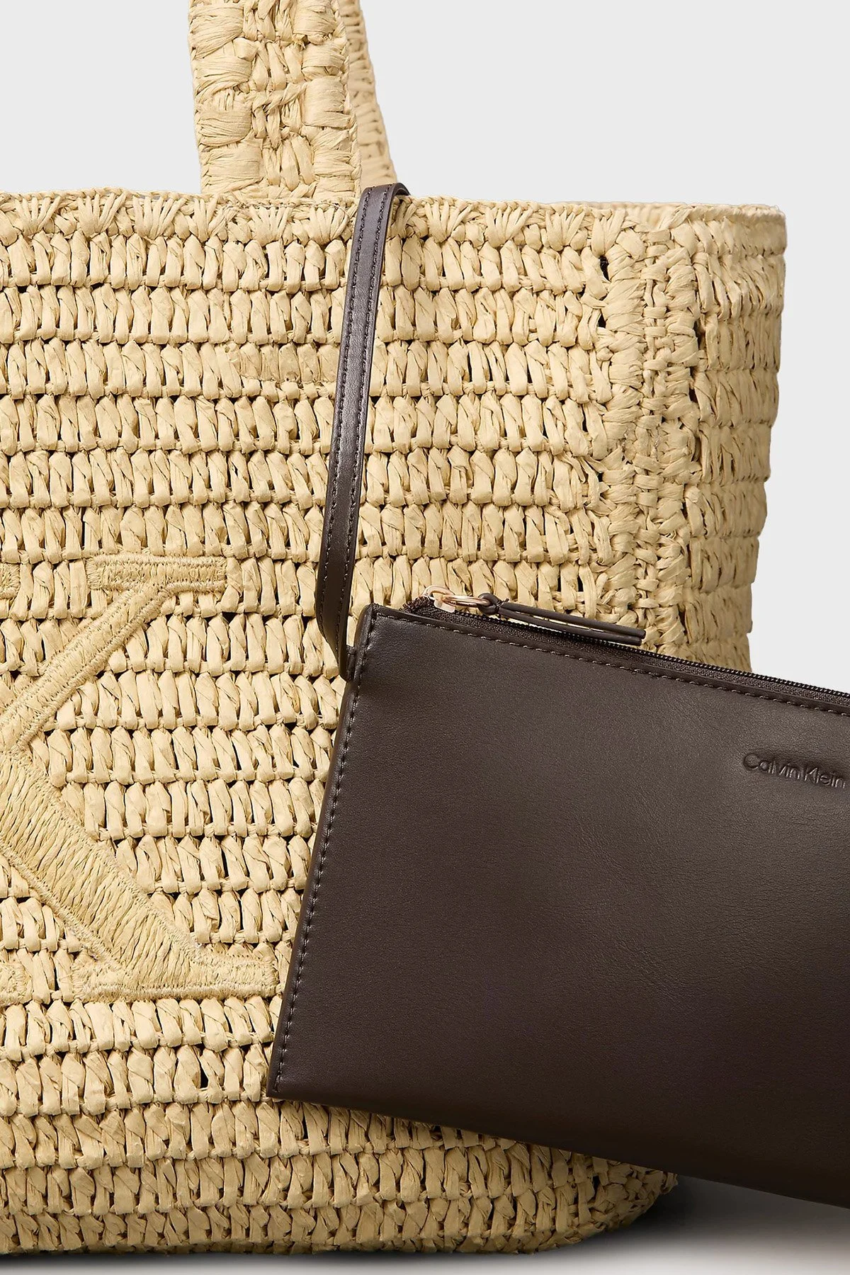 Calvin Klein Omuz Askılı El Örgüsü LV04F3447G0EI Bayan Çanta LV04F3447G 0EI BEJ - 4