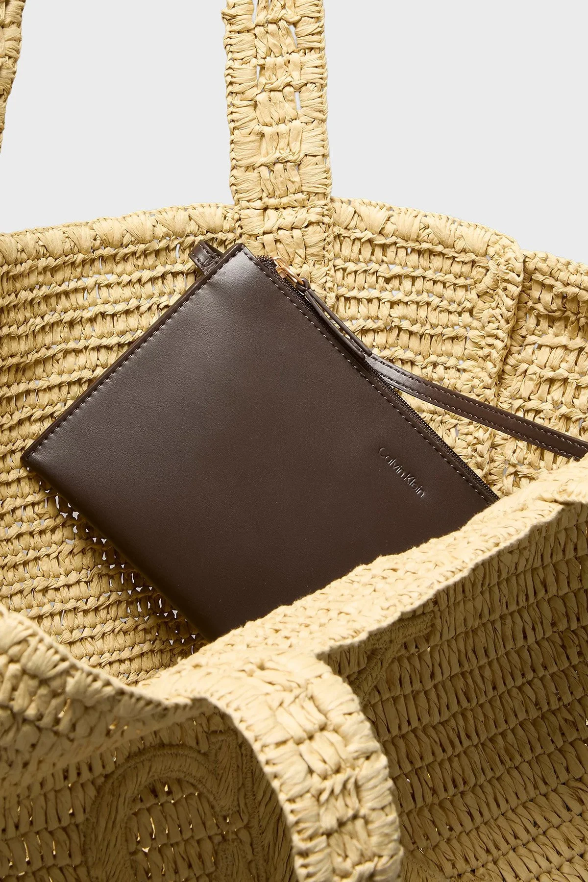 Calvin Klein Omuz Askılı El Örgüsü LV04F3447G0EI Bayan Çanta LV04F3447G 0EI BEJ - 5