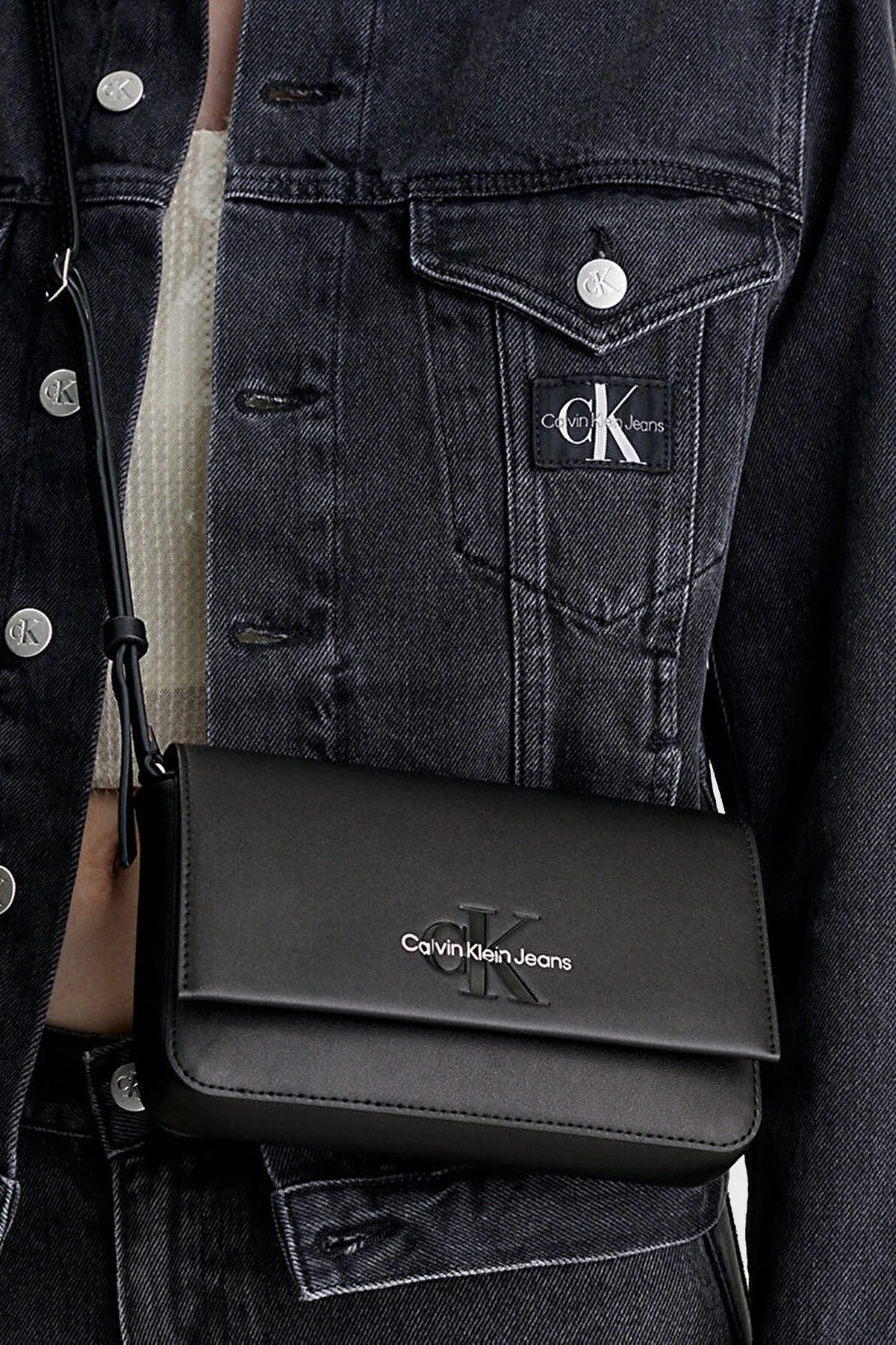 Calvin Klein Omuz Askılı K60K6115430GL Bayan Cüzdan K60K611543 0GL SİYAH - 3