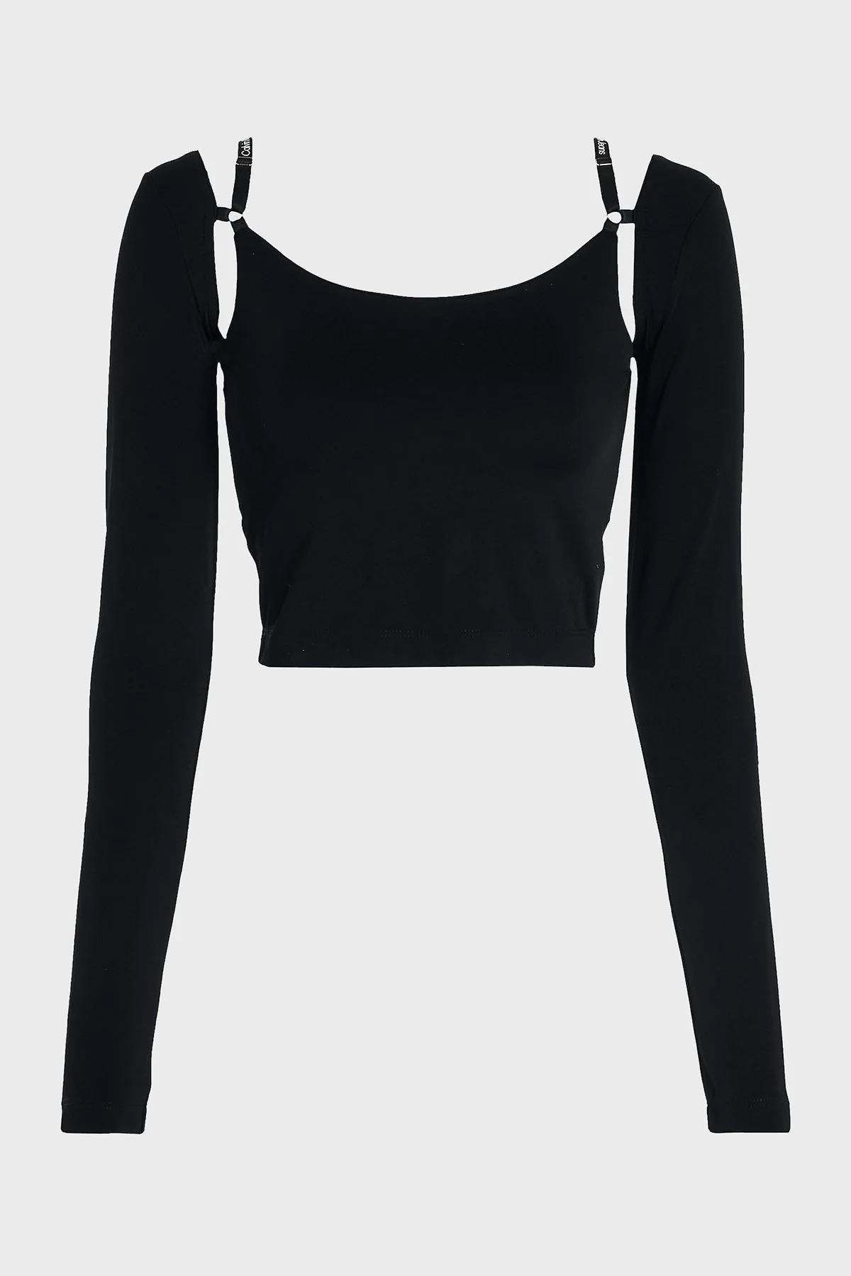 Calvin Klein Omuz Detaylı Slim Fit Crop J20J222018BEH Bayan Bluz J20J222018 BEH SİYAH - 5