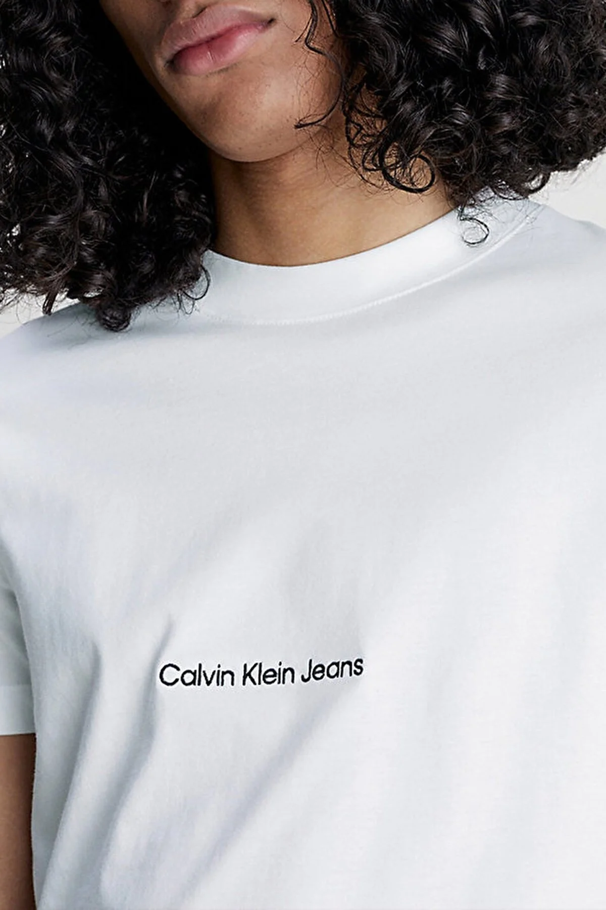 Calvin Klein Organik Pamuklu Bisiklet Yaka Slim Fit J30J322848YAF Erkek T Shirt J30J322848 YAF BEYAZ - 2