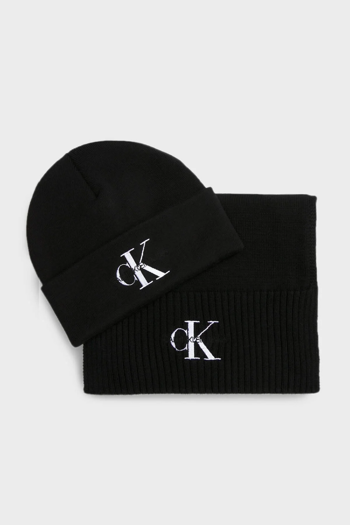Calvin Klein Organik Pamuklu K50K511199BDS Erkek Atkı Takım K50K511199 BDS SİYAH - 1