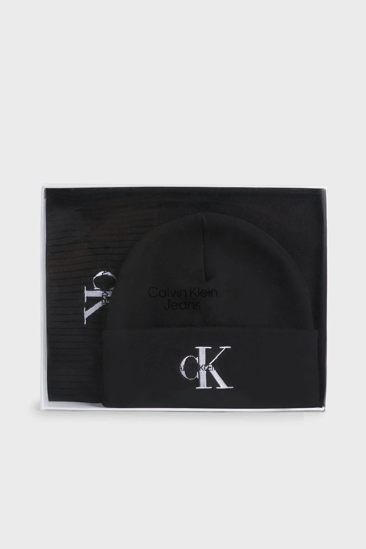 Calvin Klein Organik Pamuklu K50K511199BDS Erkek Atkı Takım K50K511199 BDS SİYAH - 5