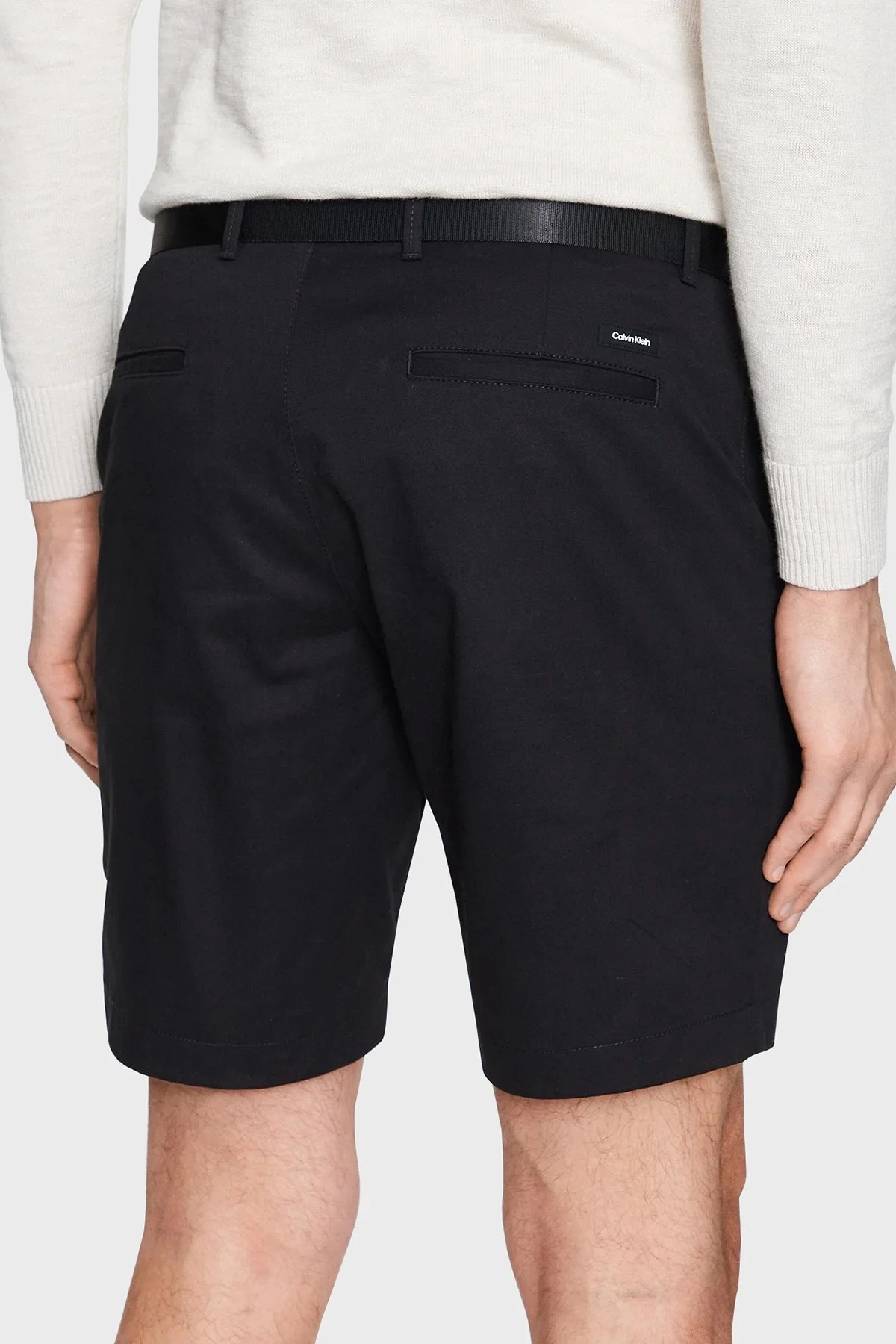 Calvin Klein Organik Pamuklu Kemerli Cepli Slim Fit K10K111788BEH Erkek Short K10K111788 BEH SİYAH - 3