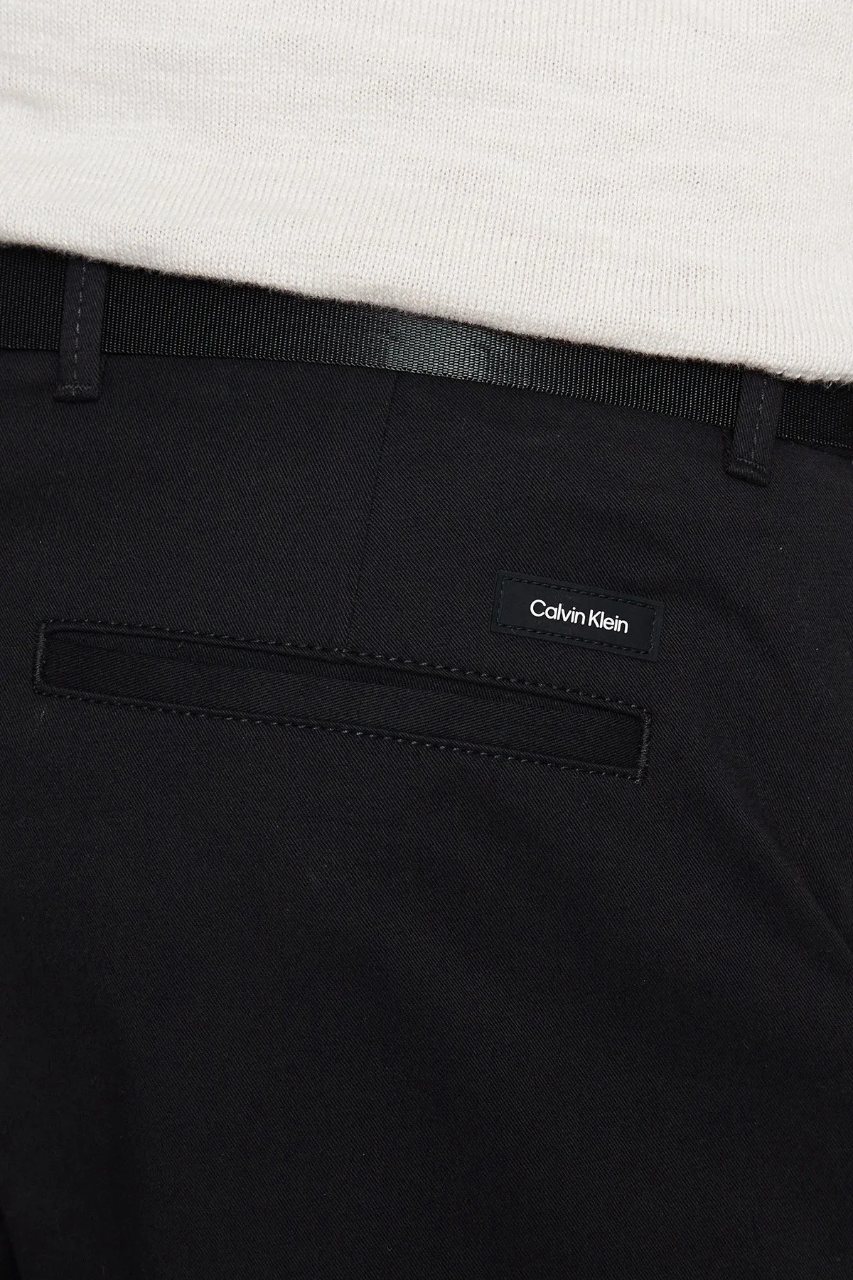 Calvin Klein Organik Pamuklu Kemerli Cepli Slim Fit K10K111788BEH Erkek Short K10K111788 BEH SİYAH - 5