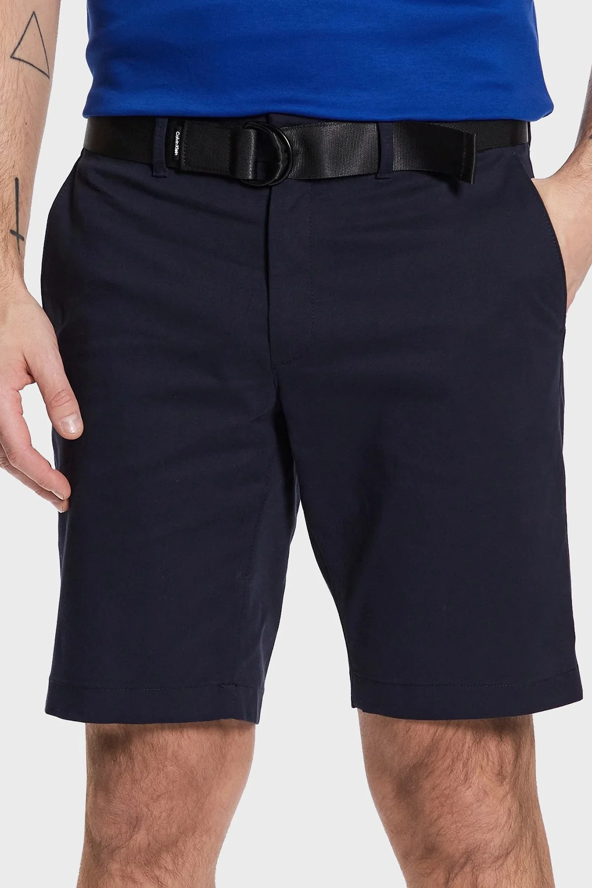 Calvin Klein Organik Pamuklu Kemerli Cepli Slim Fit K10K111788CHW Erkek Short K10K111788 CHW LACİVERT - 2