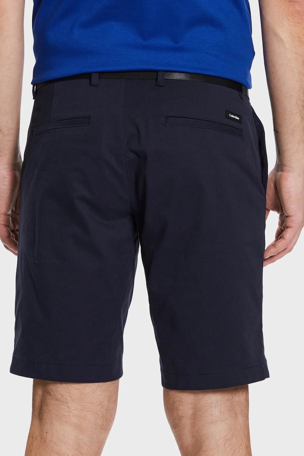 Calvin Klein Organik Pamuklu Kemerli Cepli Slim Fit K10K111788CHW Erkek Short K10K111788 CHW LACİVERT - 3