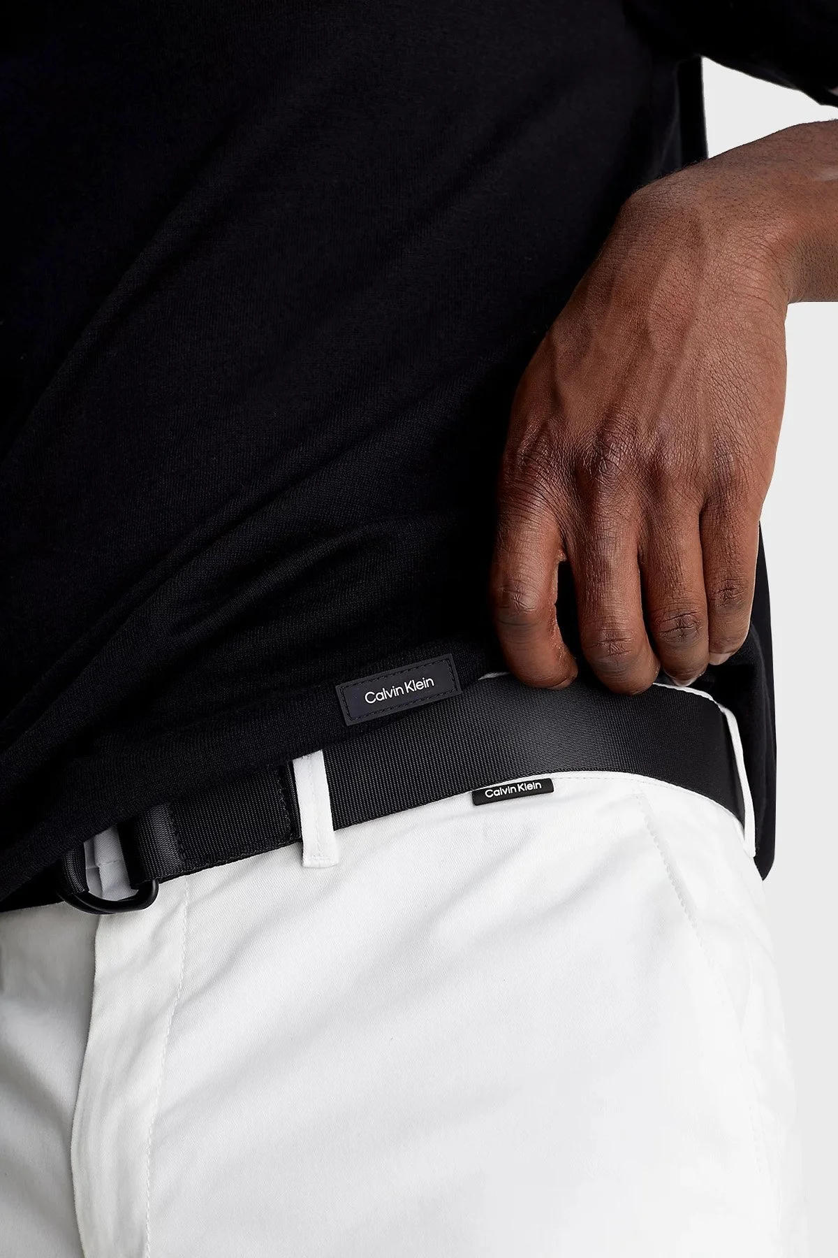 Calvin Klein Organik Pamuklu Kemerli Cepli Slim Fit K10K111788YAF Erkek Short K10K111788 YAF BEYAZ - 7